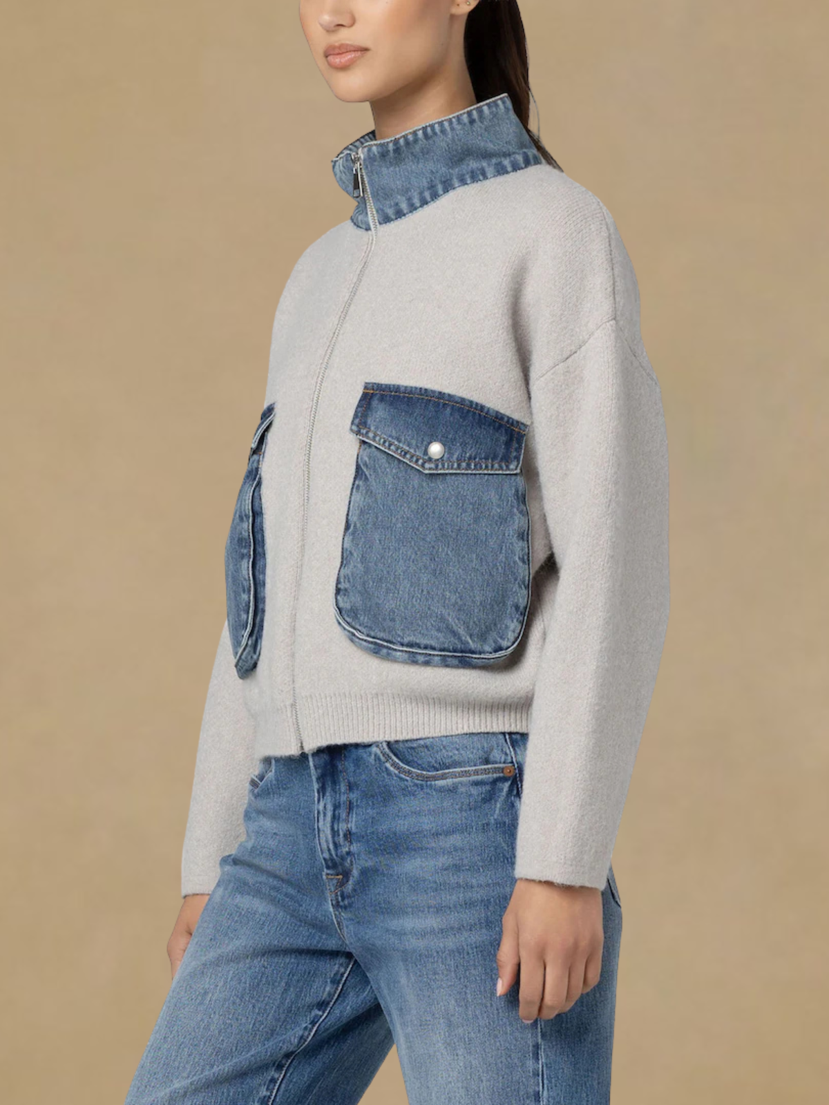 BlankNYC Sweater Bomber Jacket