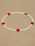 ENewton Signature Cross Small 2mm Bracelet - Red
