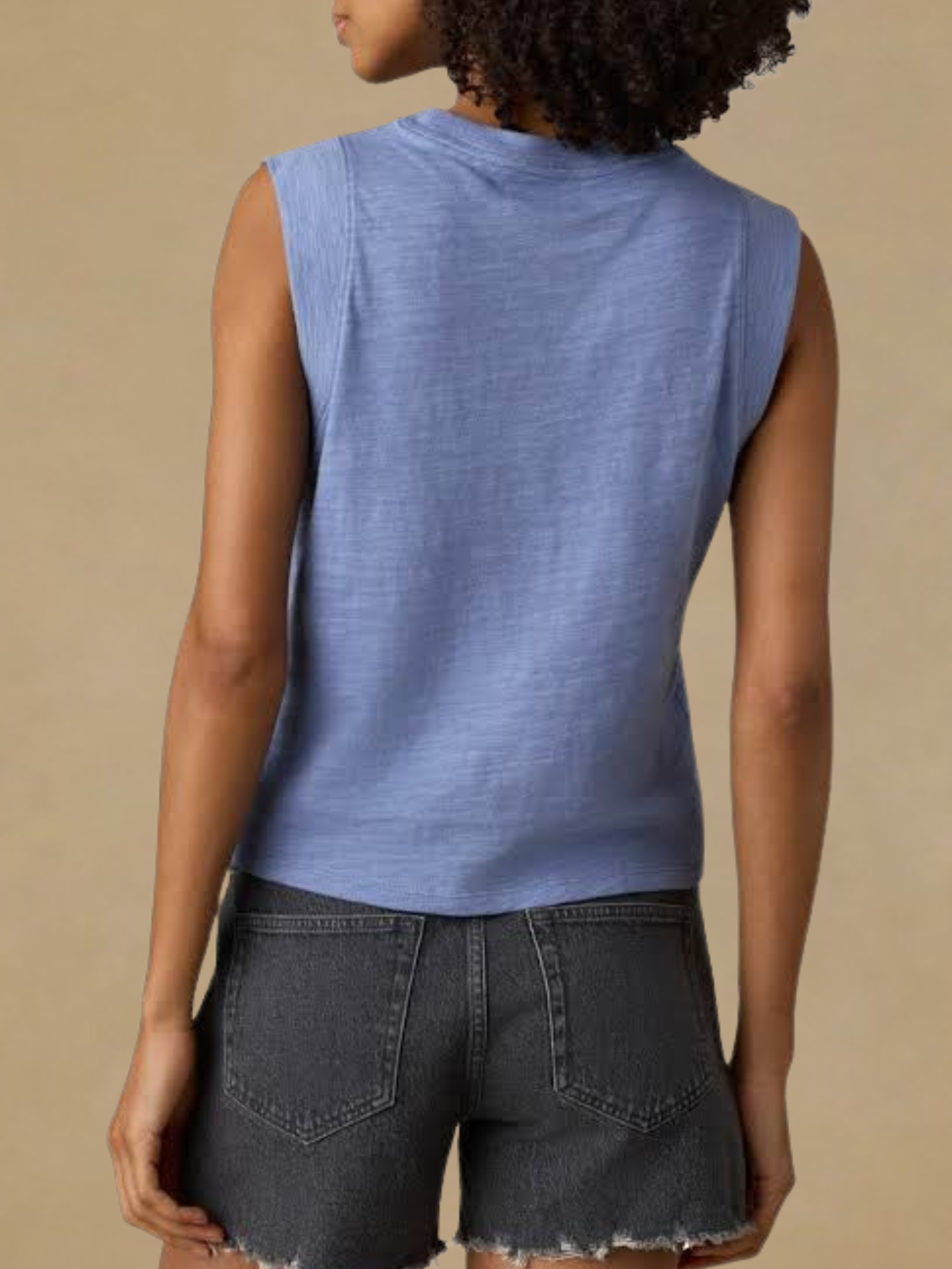 Faherty Sunwashed Slub Muscle Tank - Ocean Dusk