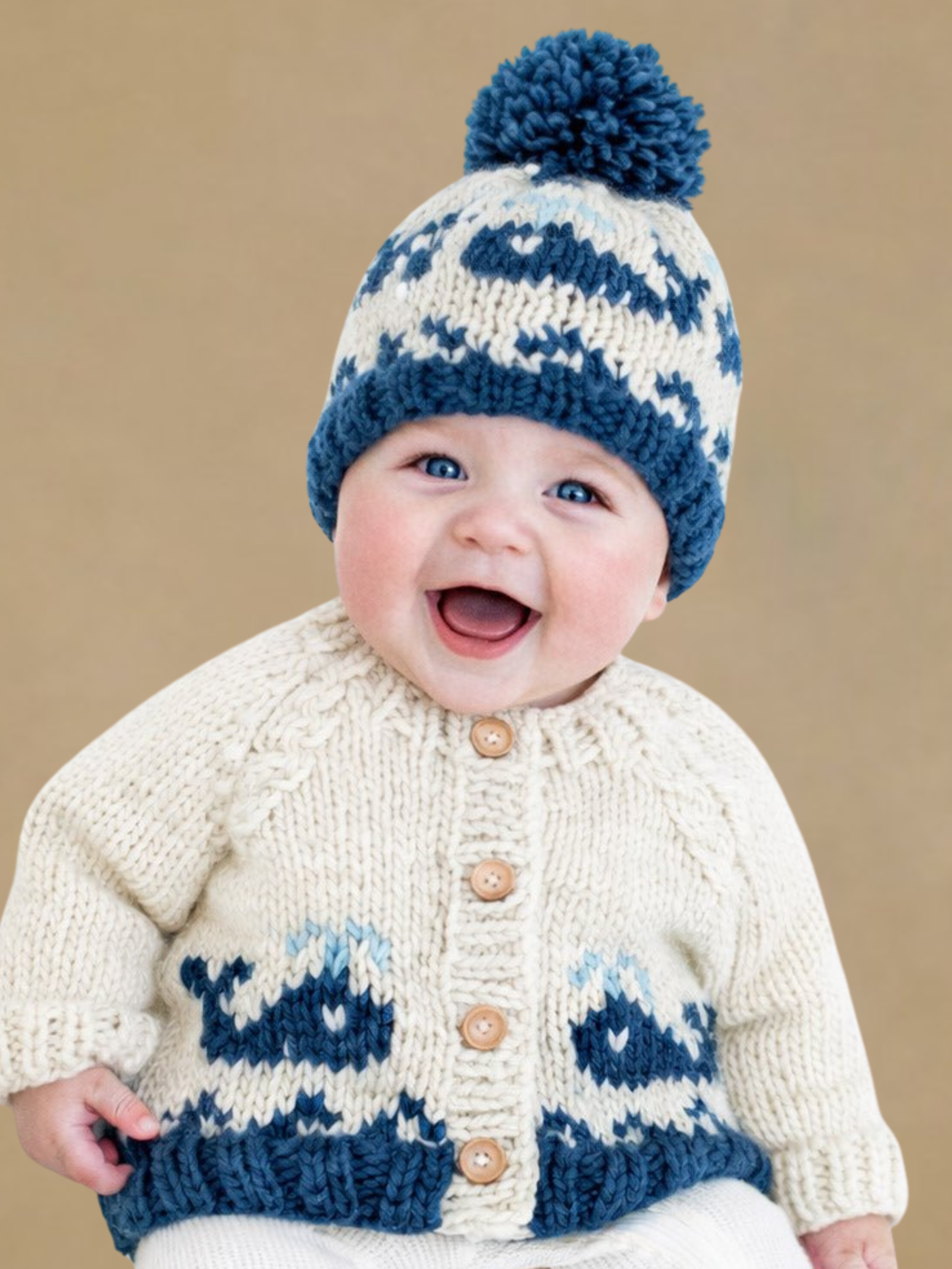 Huggalugs Whale Cardigan Sweater