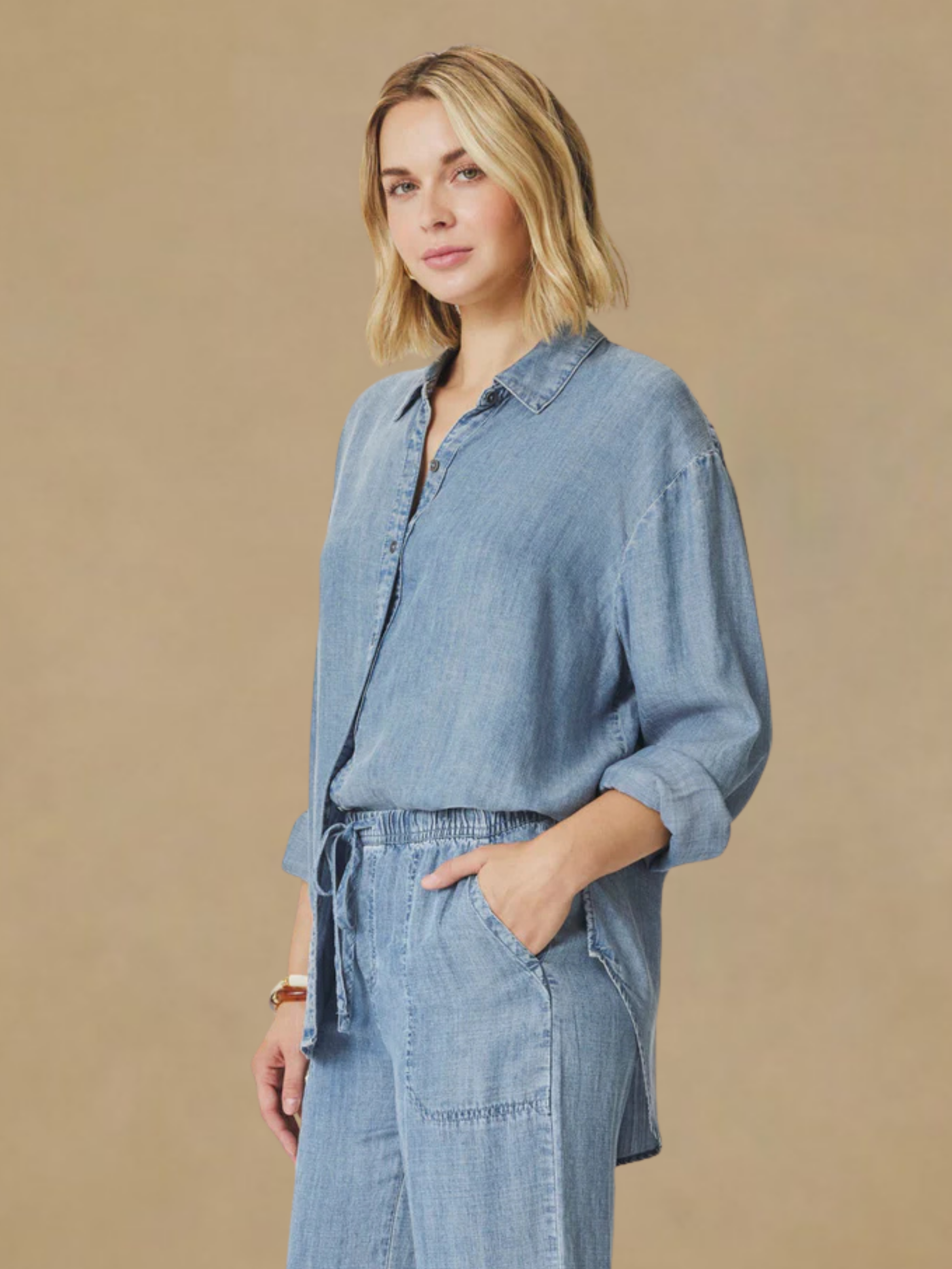 Splendid Indigo Button Down