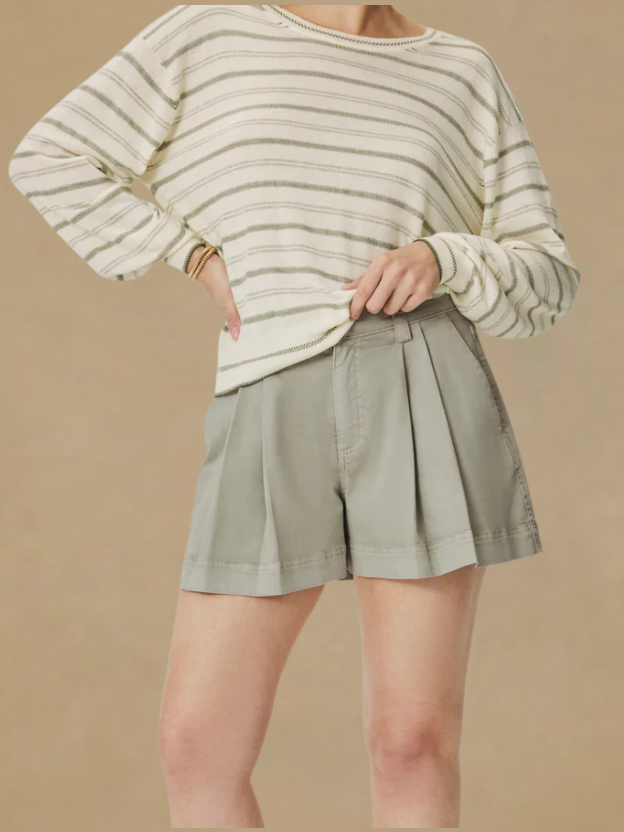 Splendid Natasha Trouser Short - Eucalyptus