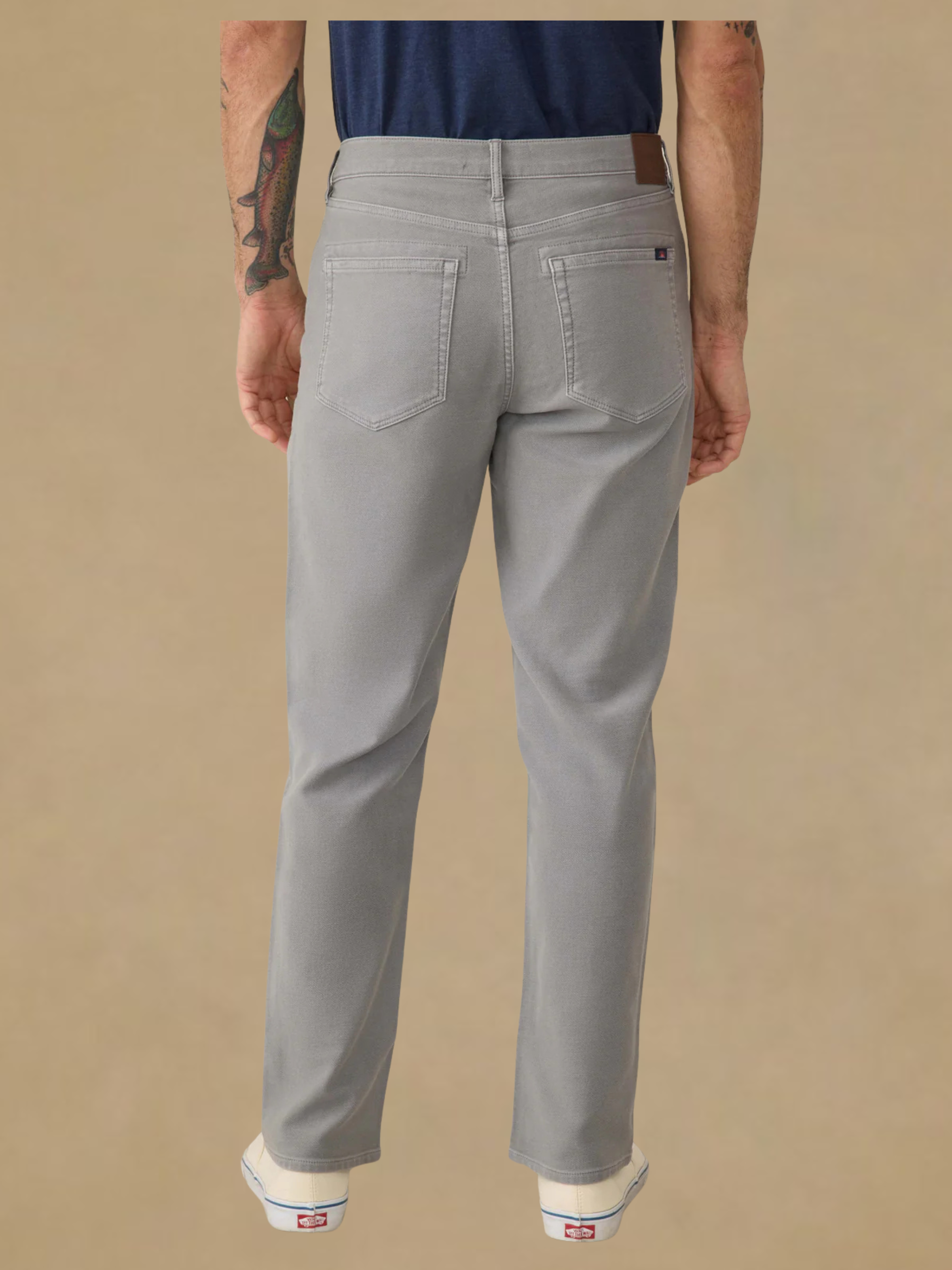 Faherty Stretch Terry 5 Pocket Pant - Iron