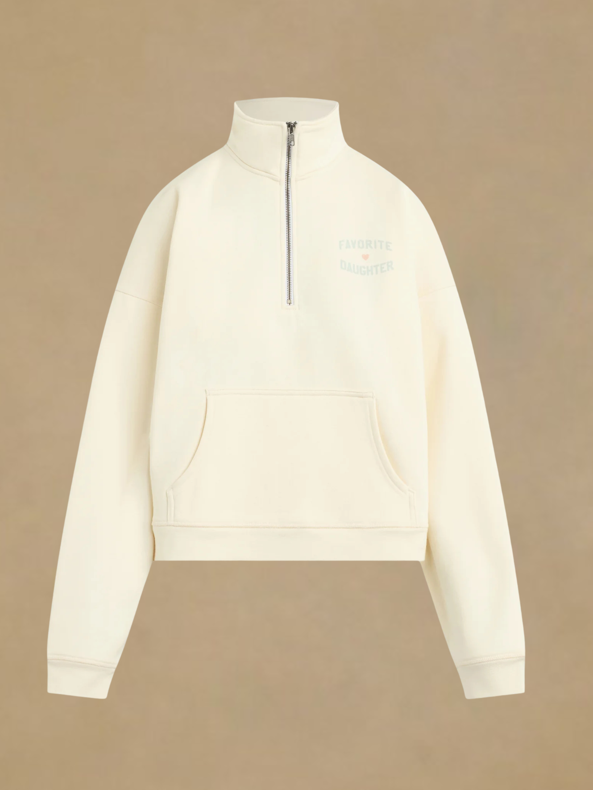 Favorite Daughter 1/2 Zip Sweatshirt - Cream