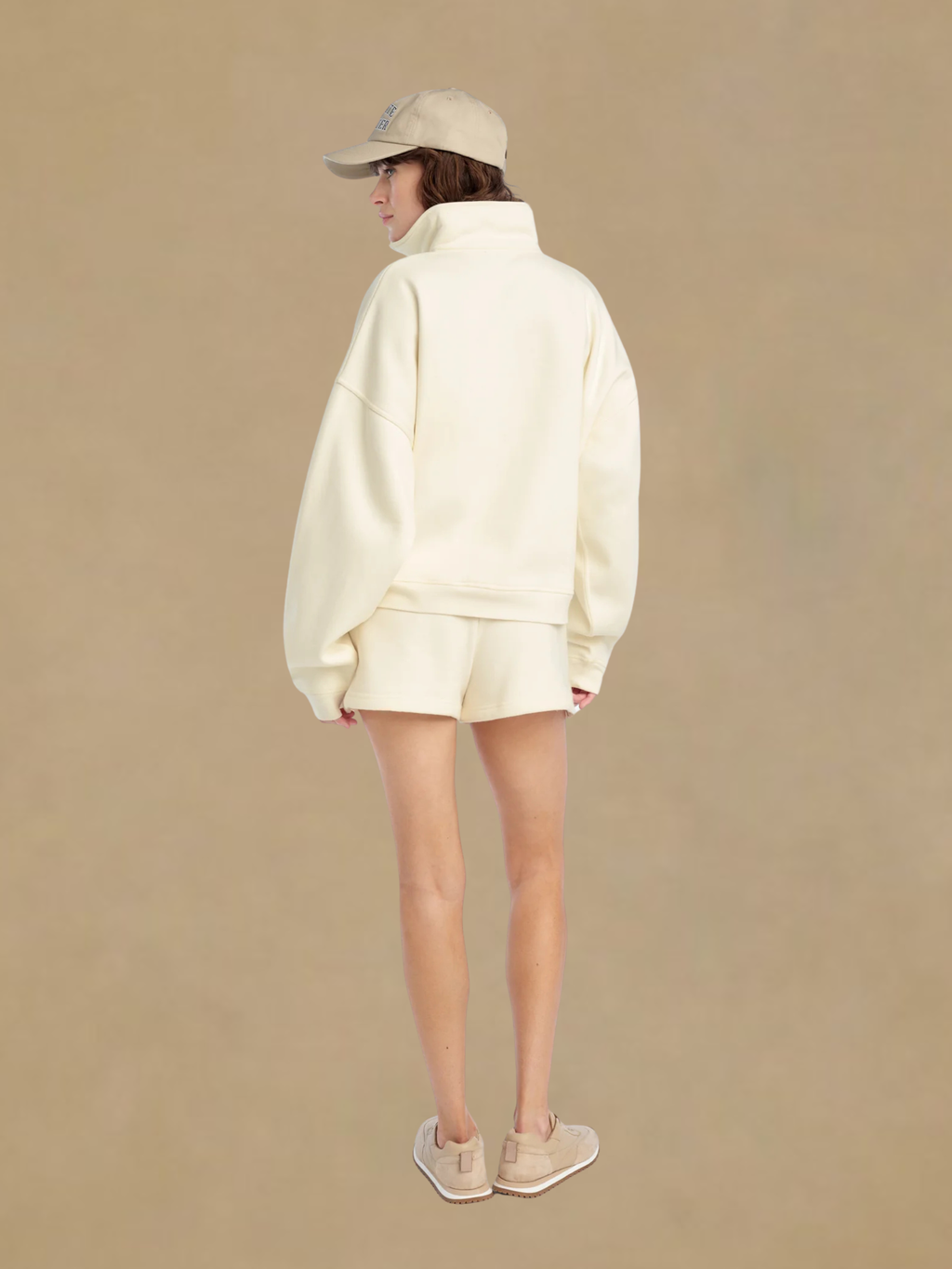 Favorite Daughter 1/2 Zip Sweatshirt - Cream