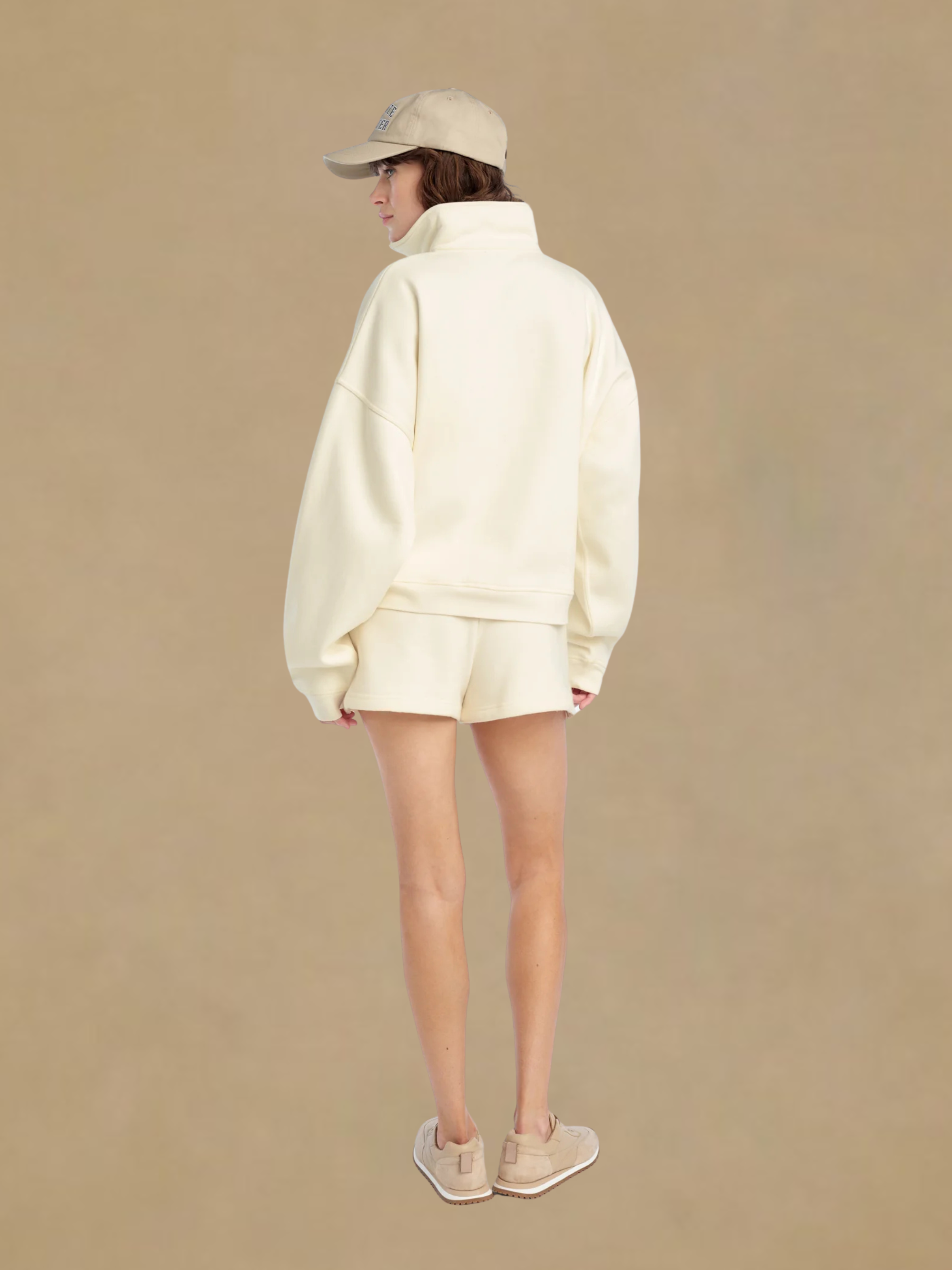 Favorite Daughter 1/2 Zip Sweatshirt - Cream