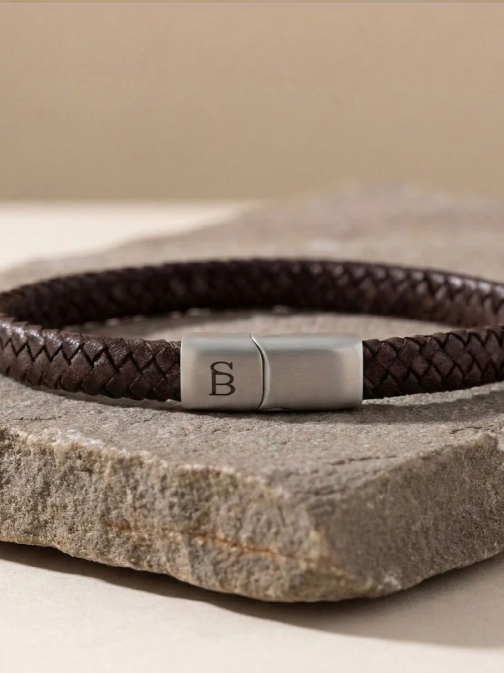 Steel & Barnett Leather Bracelet- Vintage Brown