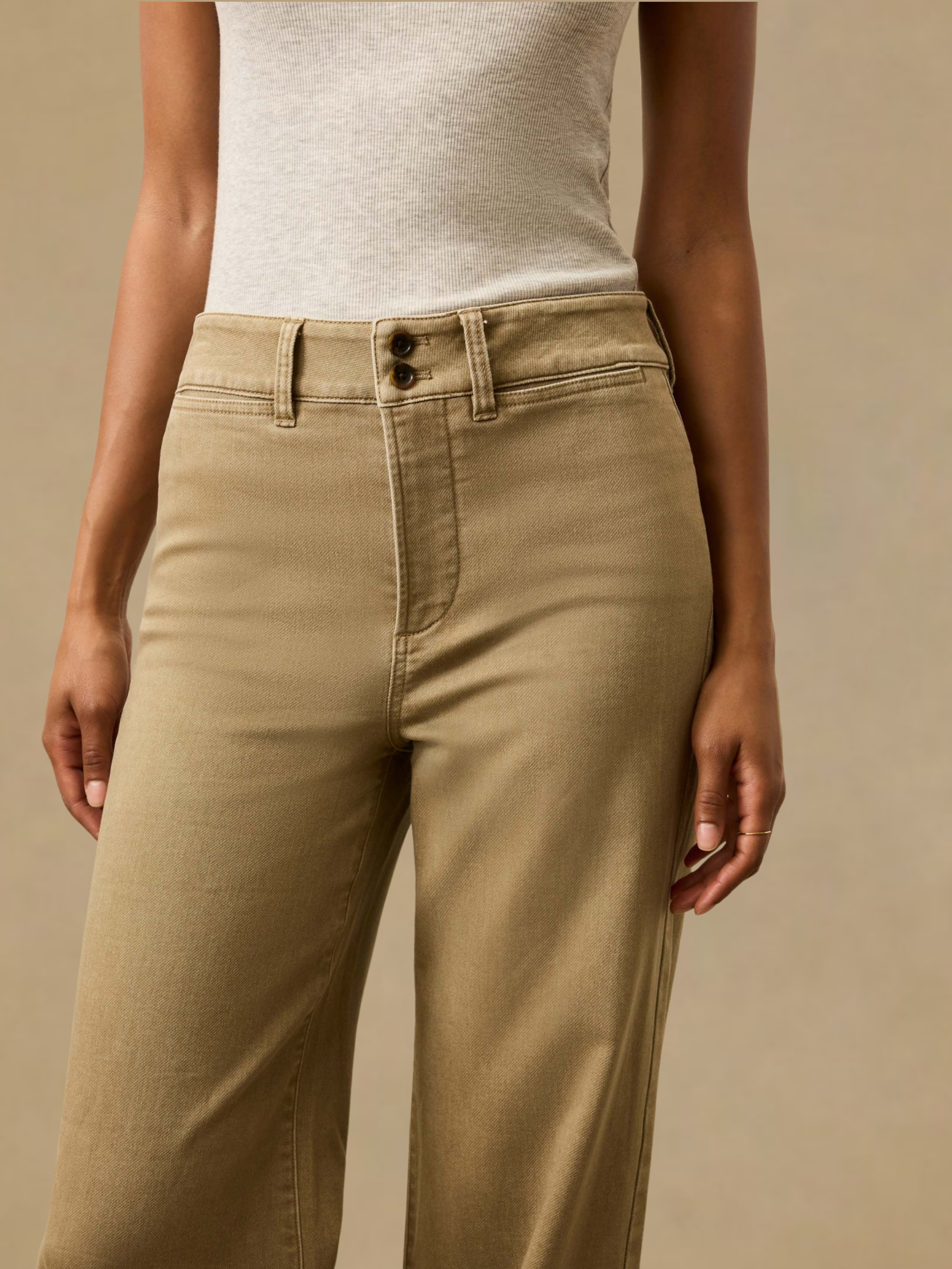 Faherty Stretch Terry Patch Pant - Desert Khaki