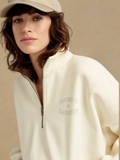 Favorite Daughter 1/2 Zip Sweatshirt - Cream
