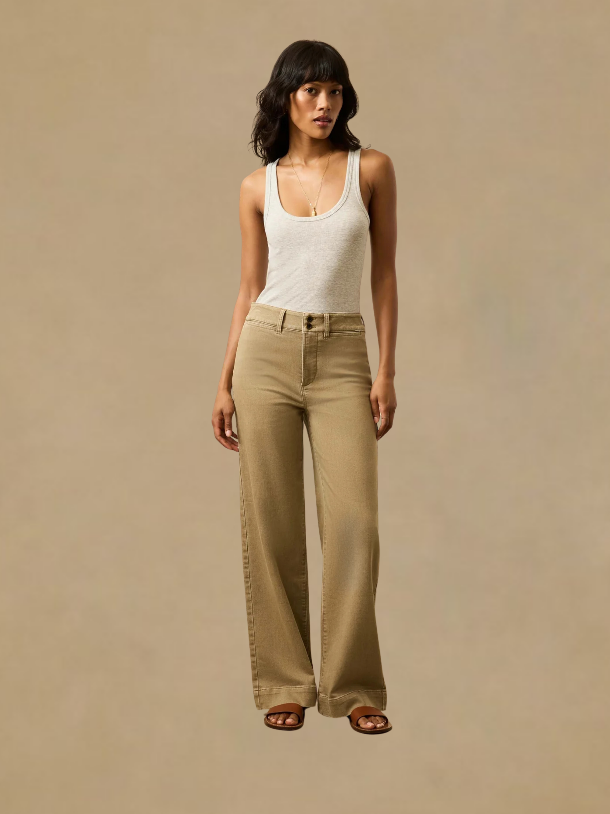 Faherty Stretch Terry Patch Pant - Desert Khaki