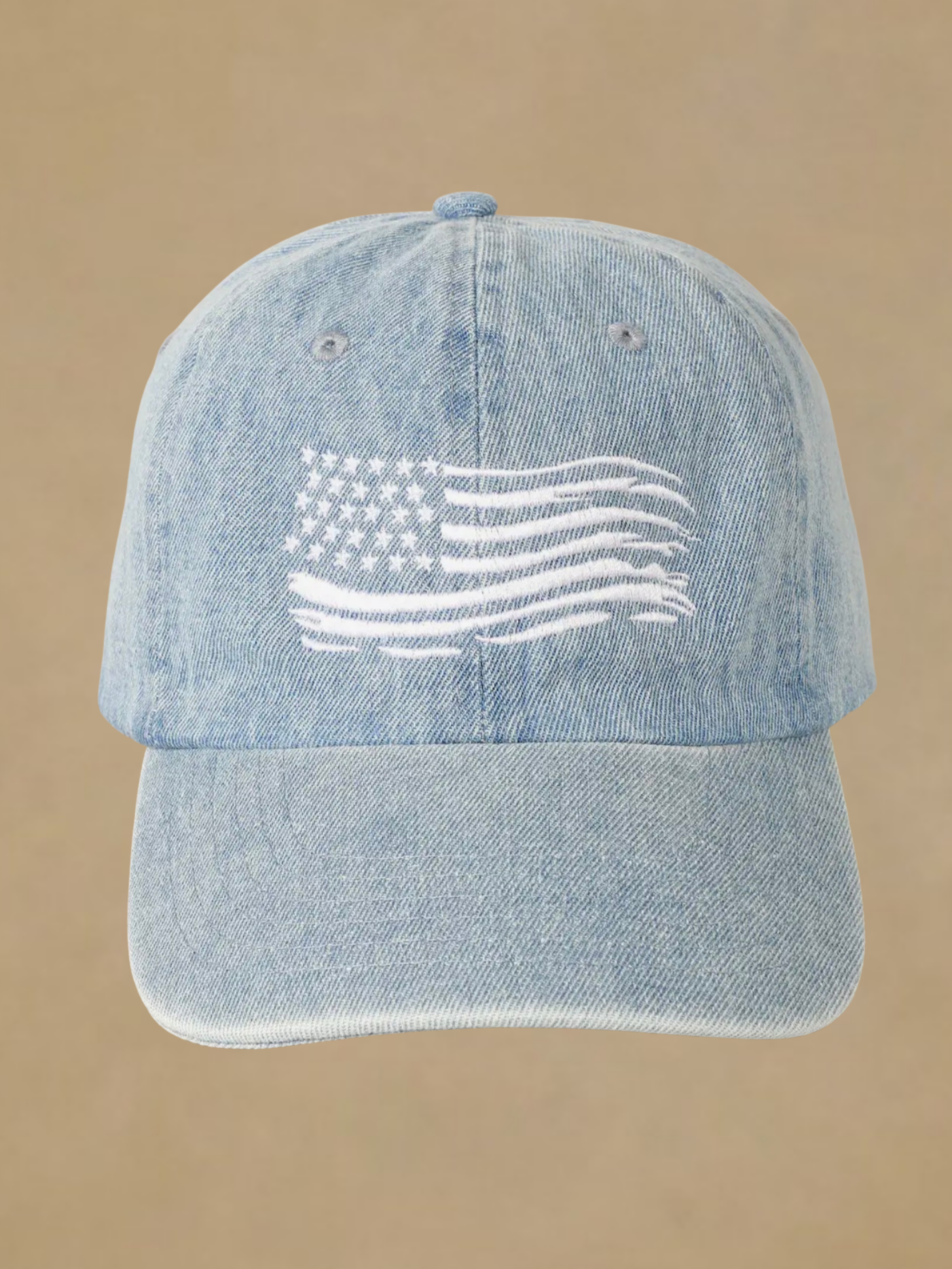 American Flag Hat - Washed Denim