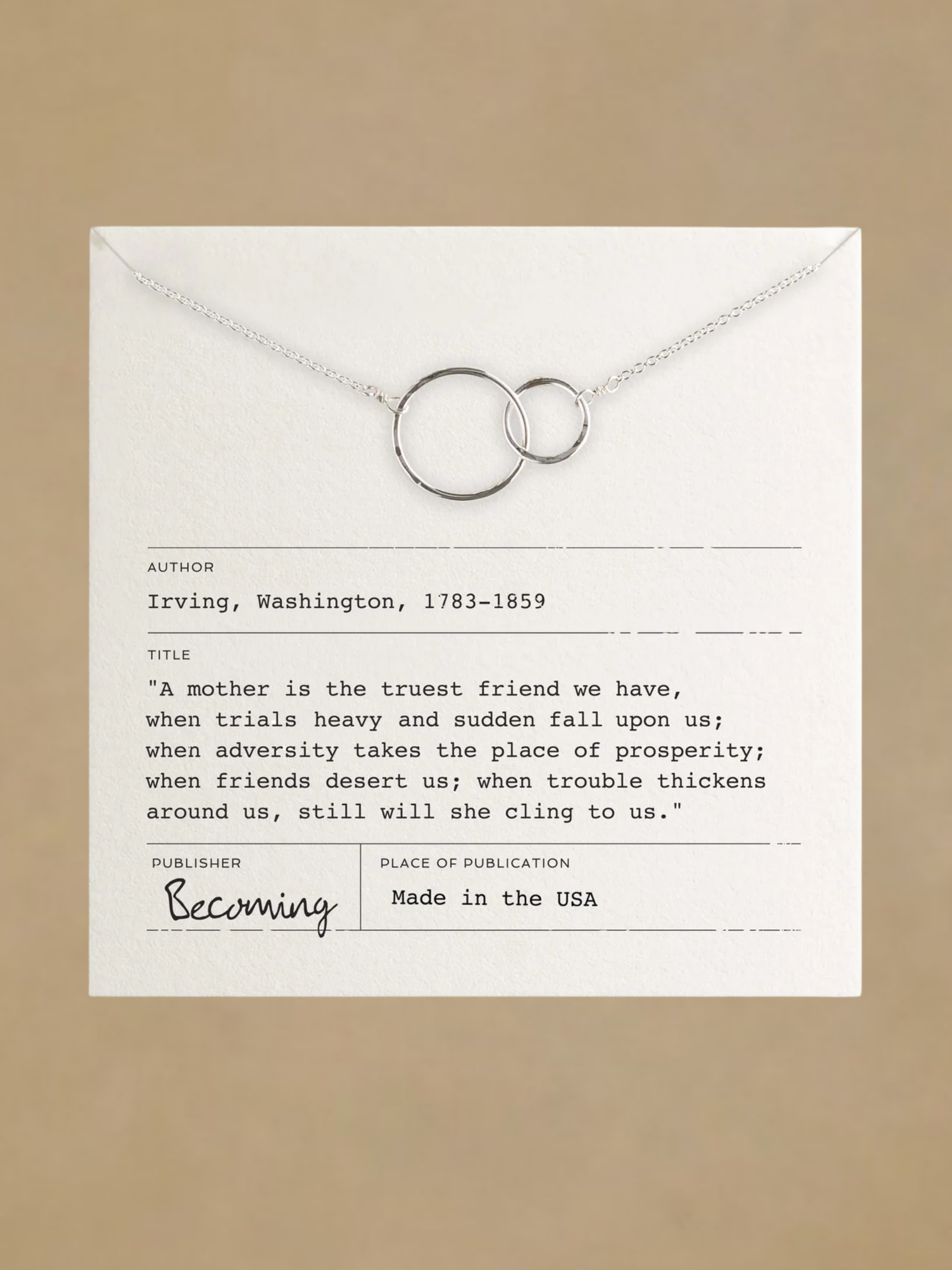 Becoming Mother Necklace - Sterling Silver
