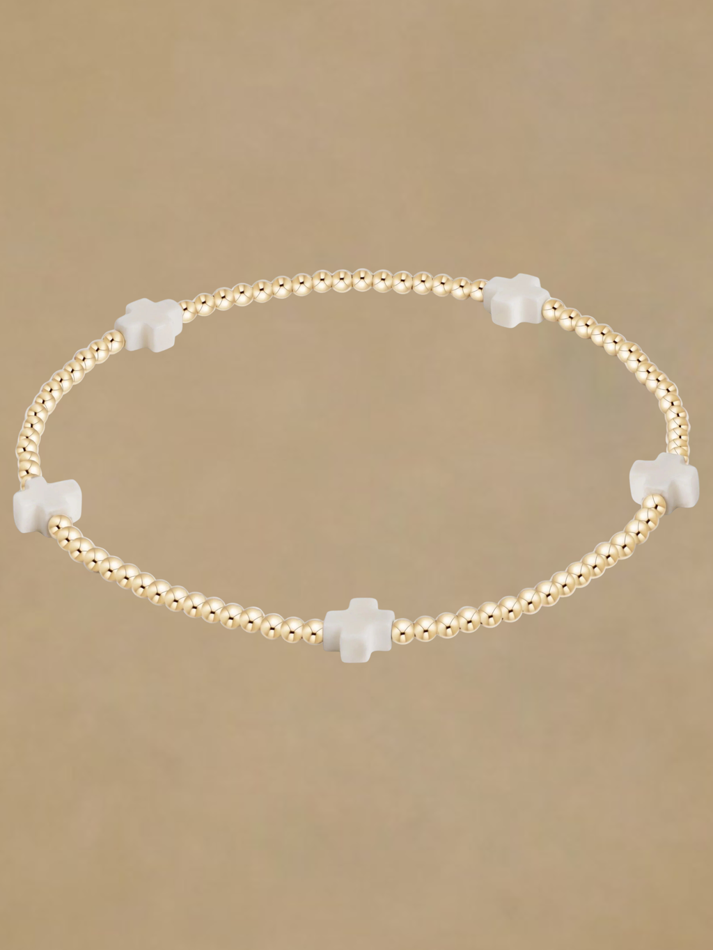 ENewton Signature Cross Small Bracelet - Off White