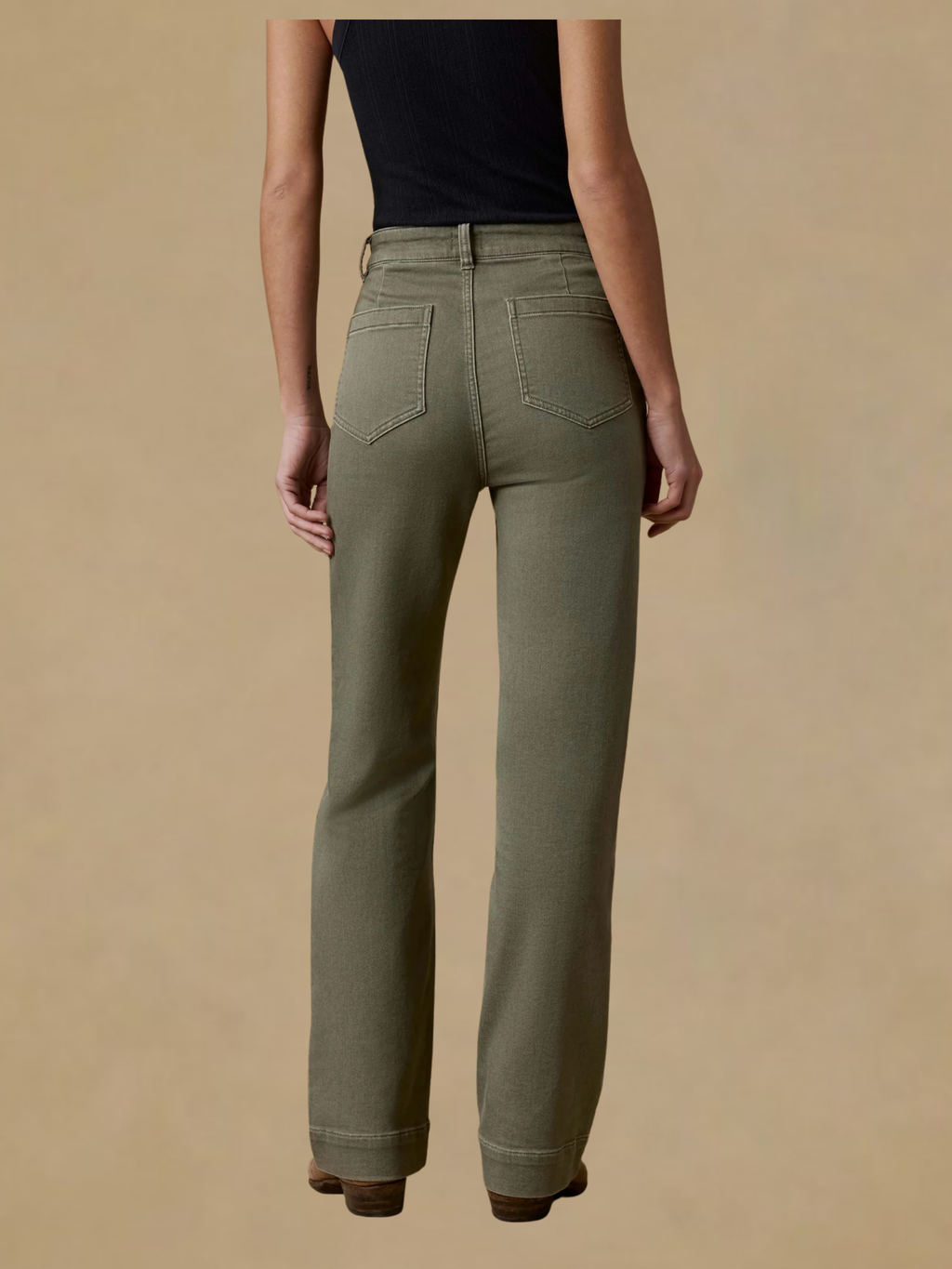 Faherty Stretch Terry Patch Pant - Island Olive