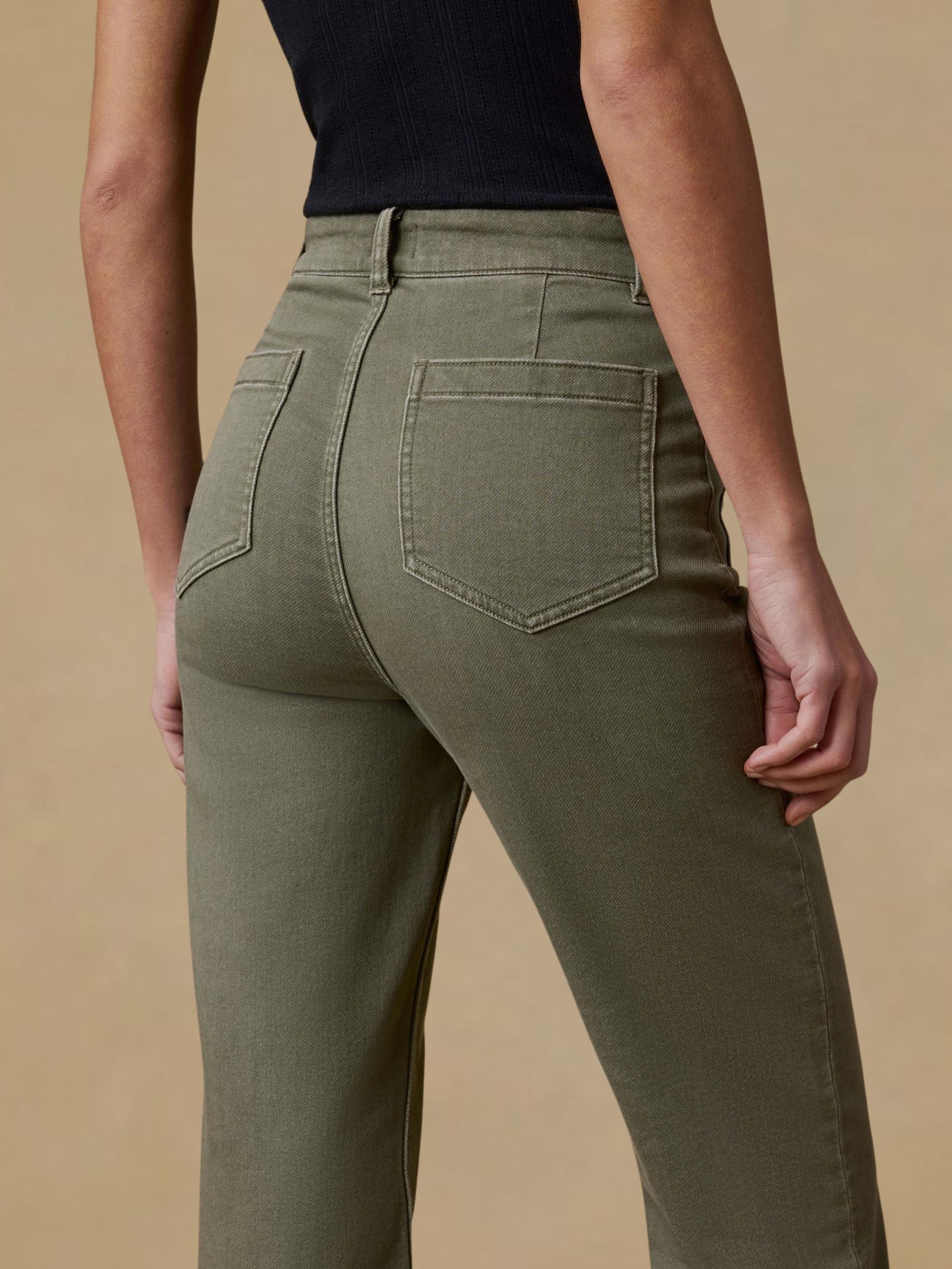 Faherty Stretch Terry Patch Pant - Island Olive