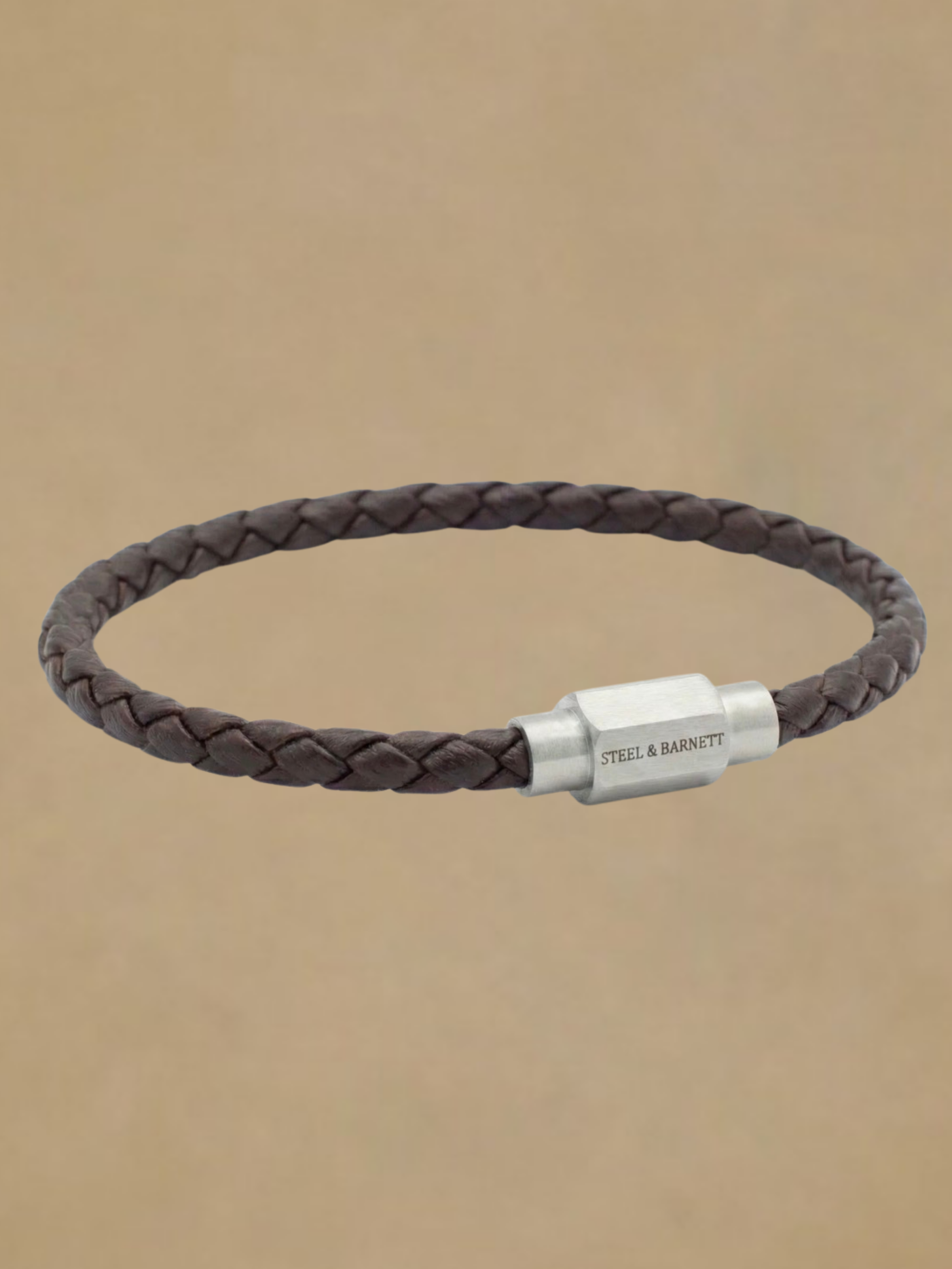 Steel & Barnett Leather Bracelet - Brown