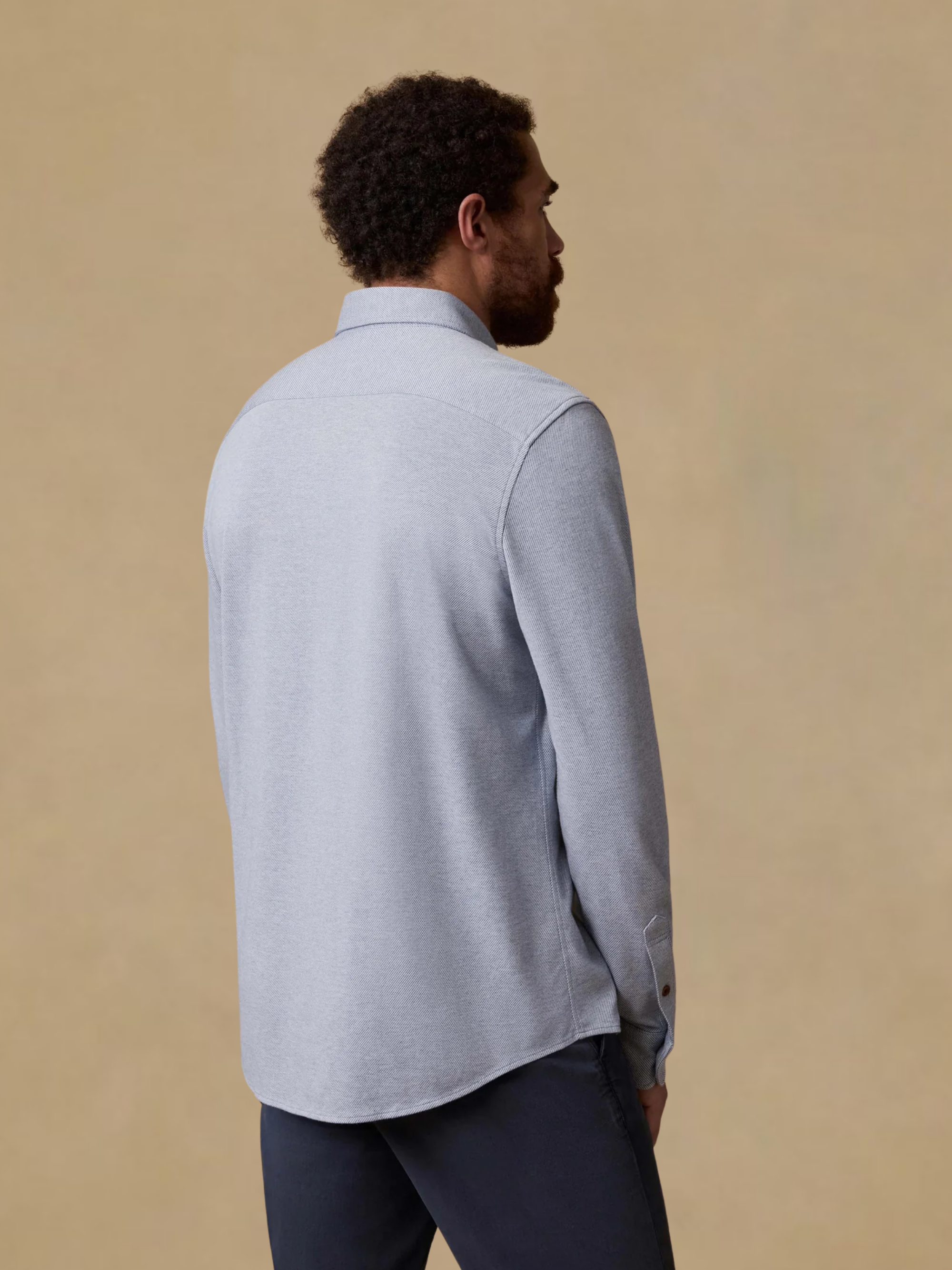 Faherty Coastline Knit Shirt - Oceanside Blue
