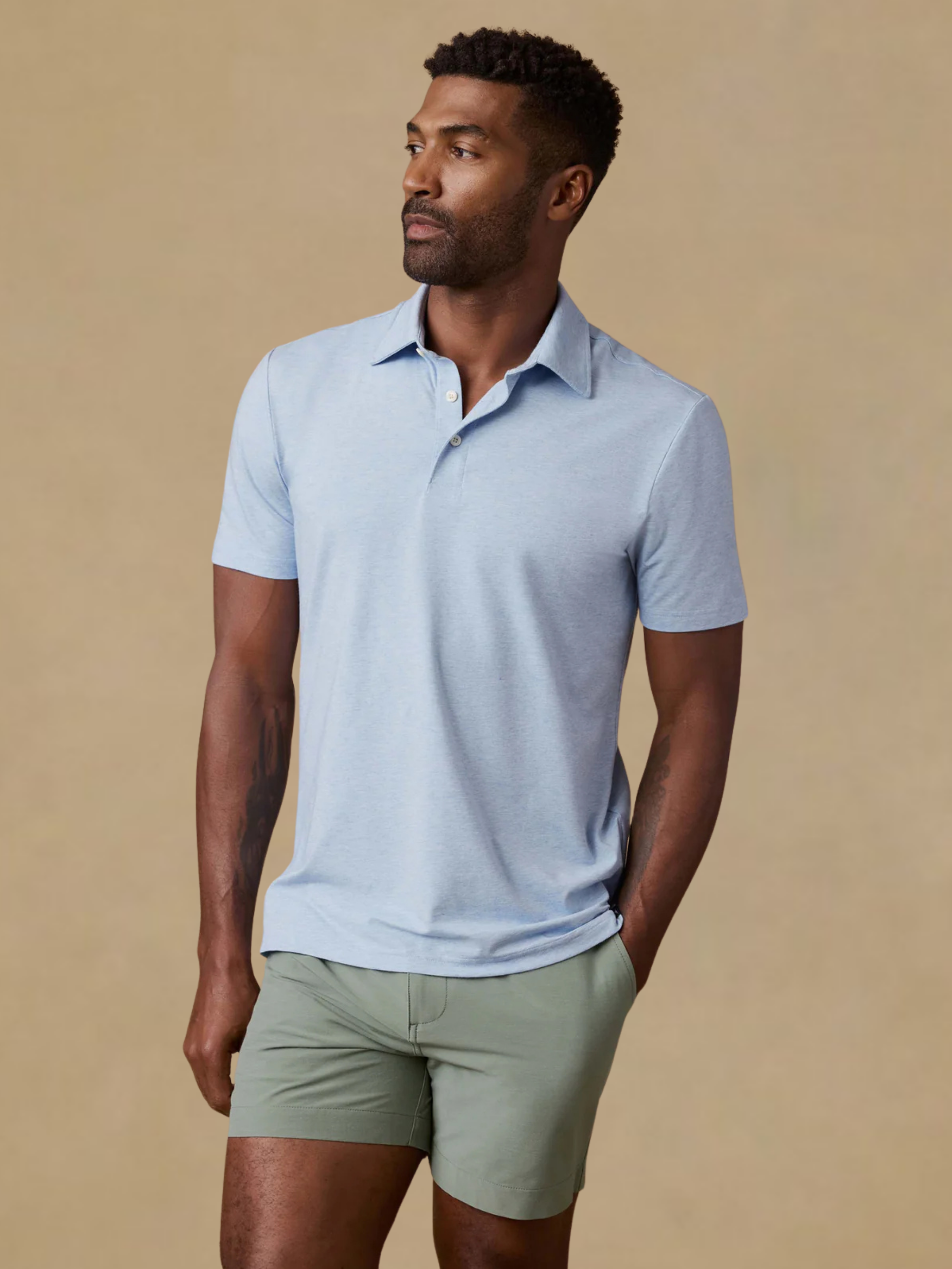 Faherty Movement Polo - Cardiff Blue