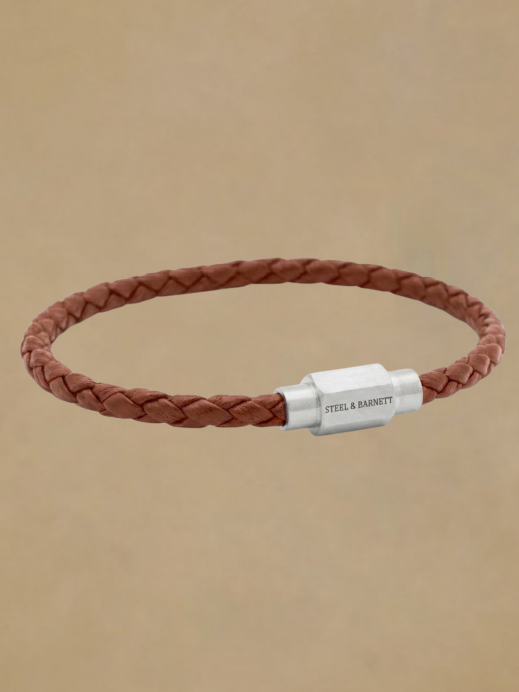 Steel & Barnett Leather Bracelet - Peanut