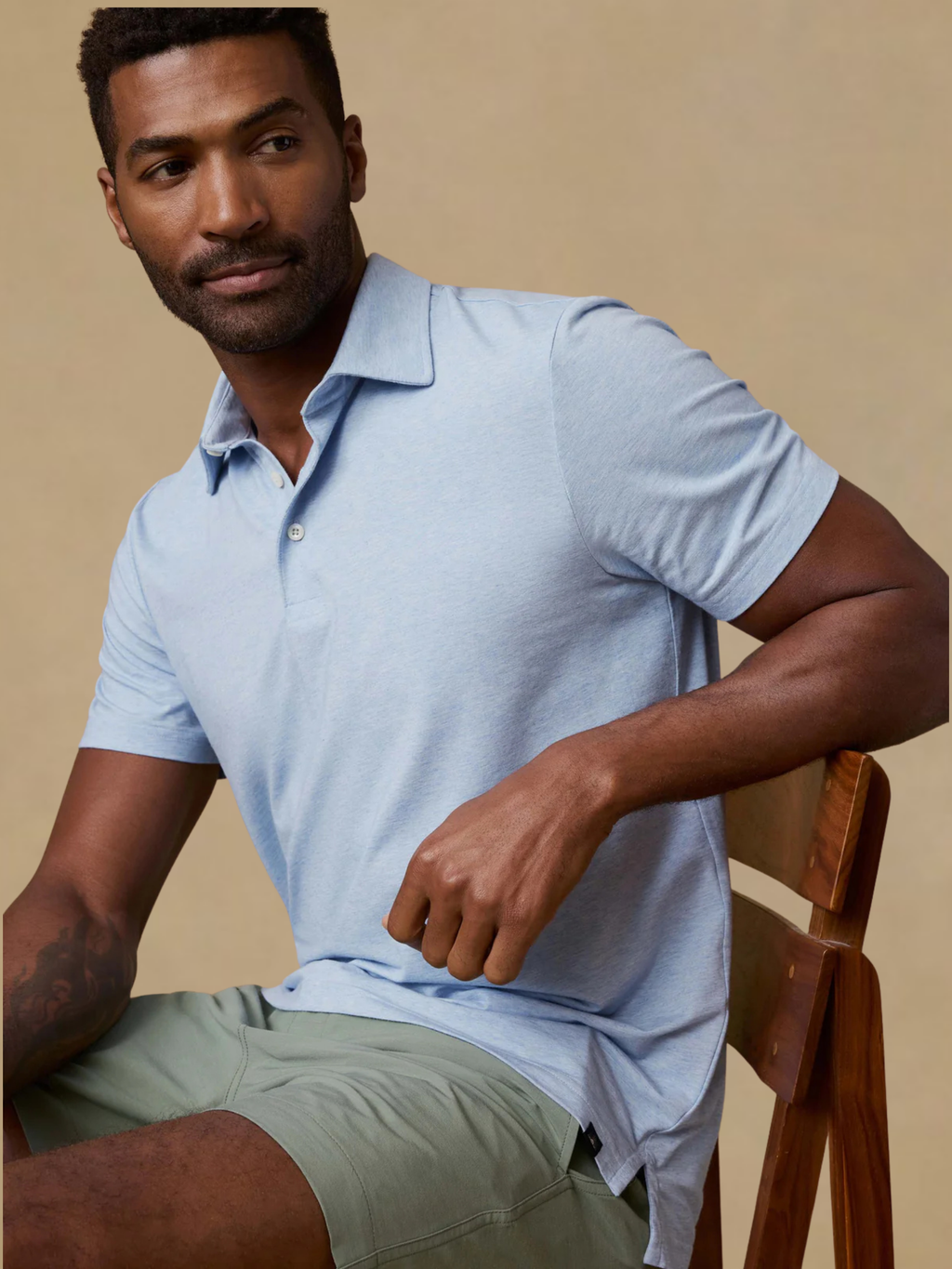 Faherty Movement Polo - Cardiff Blue