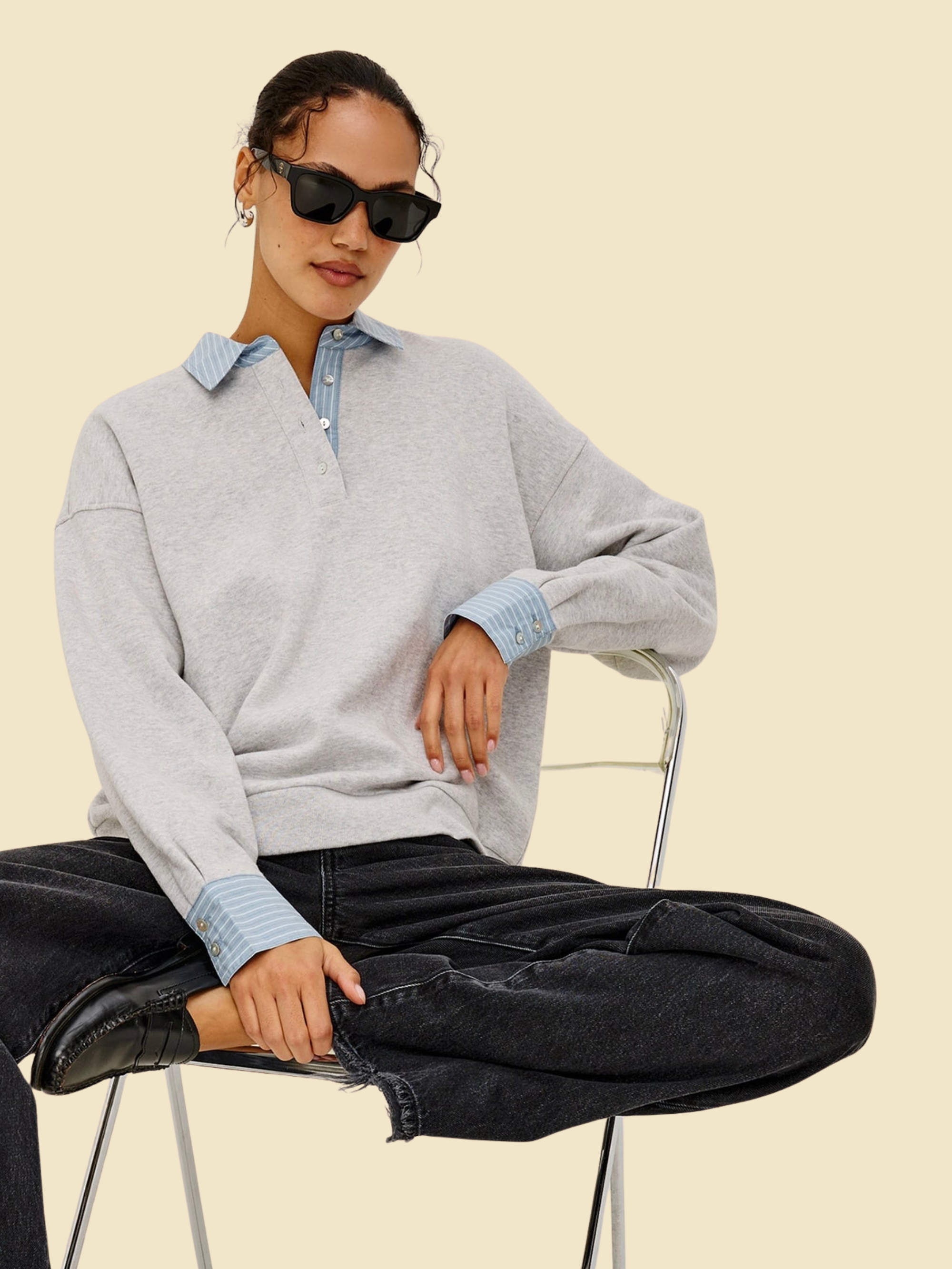 Rails Zavier Sweatshirt - Heather Grey