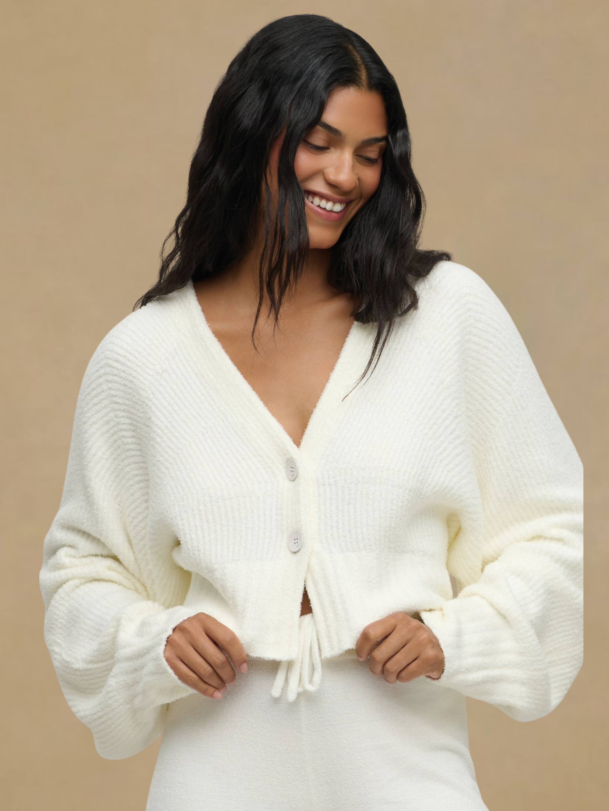 Barefoot Dreams CozyChic Ribbed Cropped Cardigan
