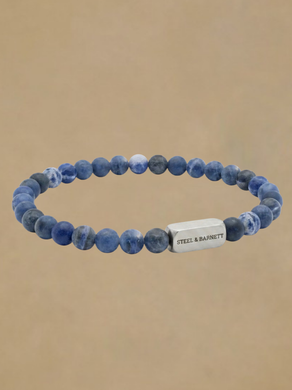 Steel & Barnett Stone Bracelet - Matte Sodalite