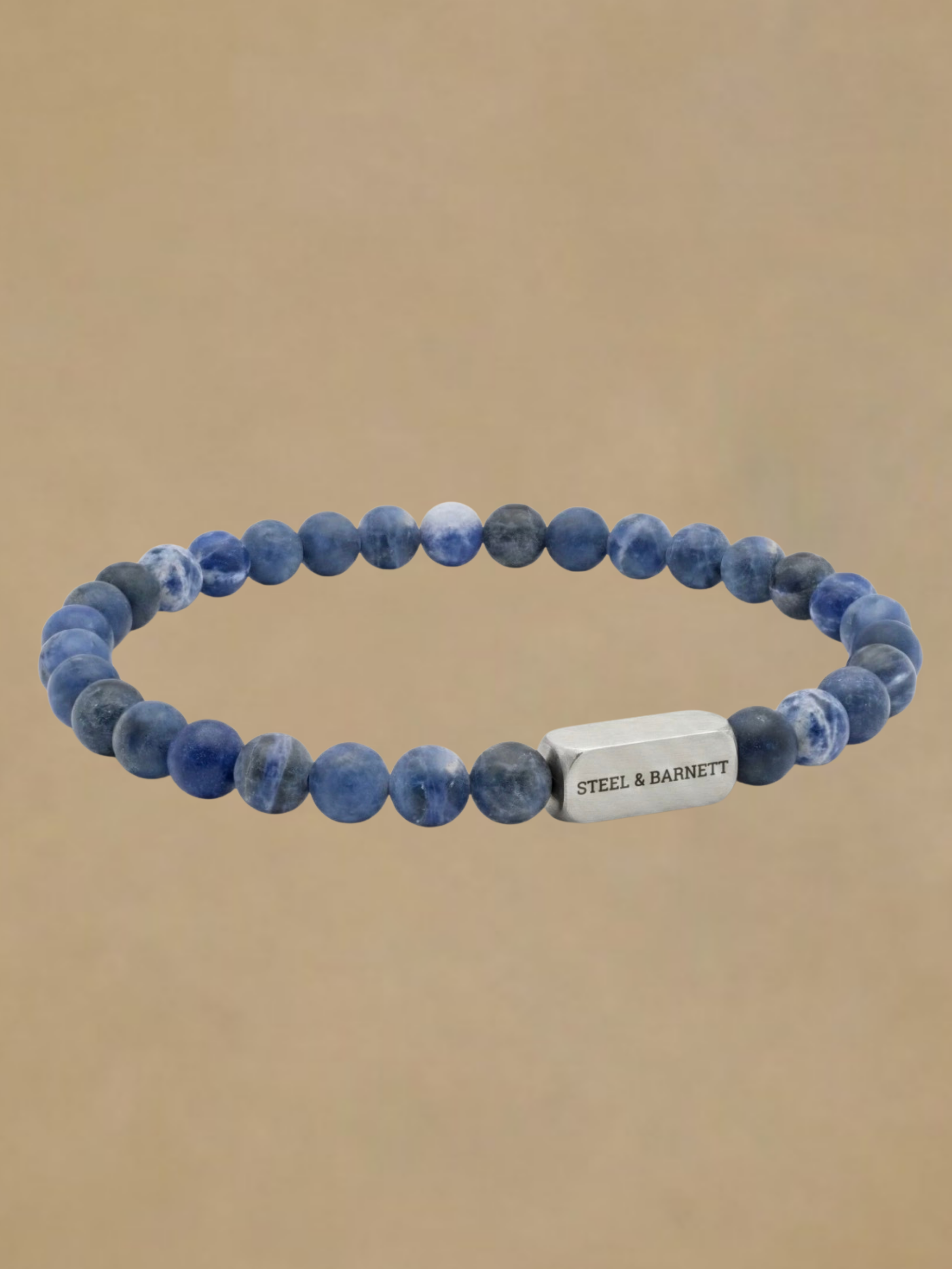 Steel & Barnett Stone Bracelet - Matte Sodalite
