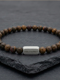 Steel & Barnett Stone Bracelet- Matte Bronzite