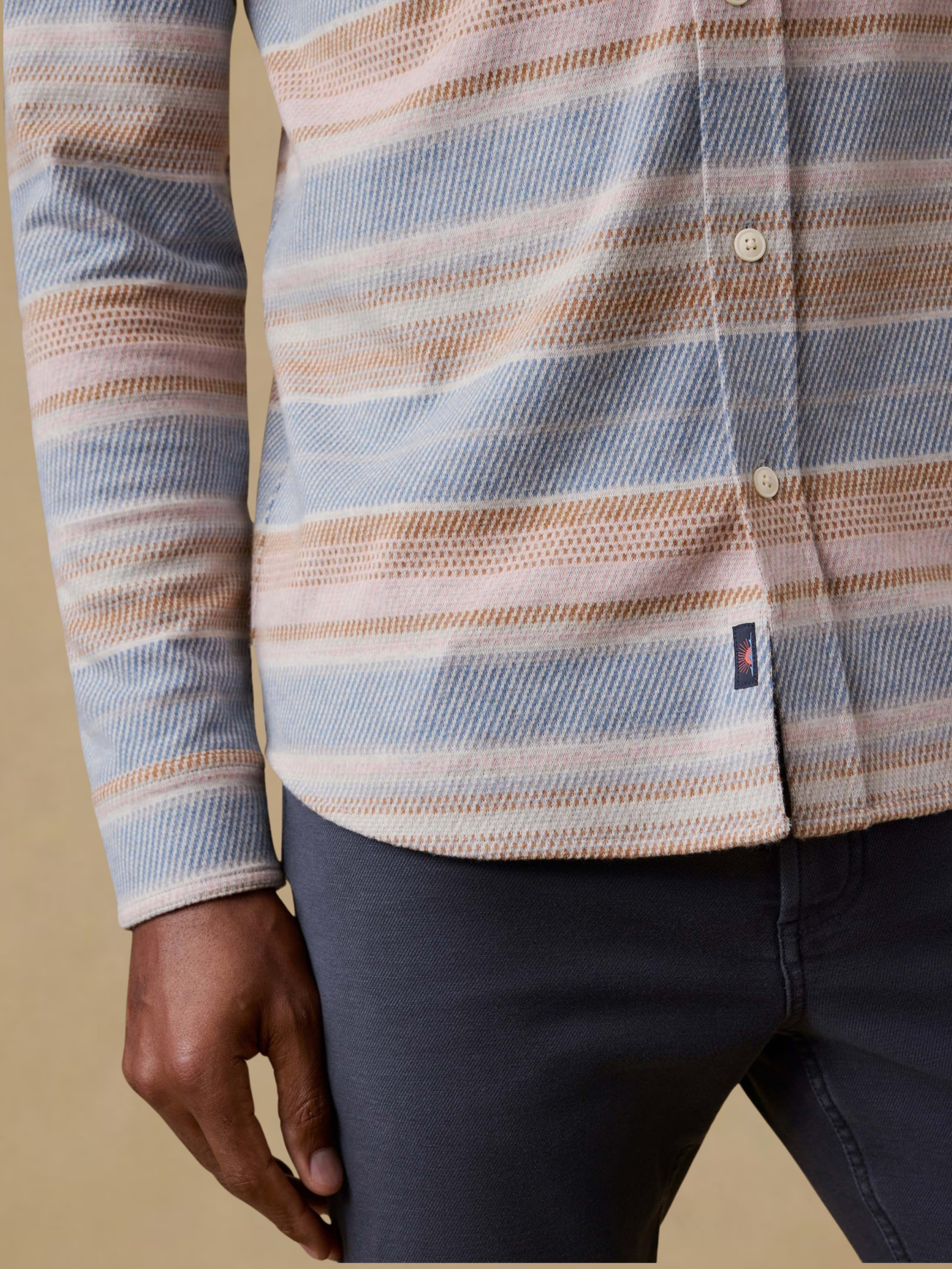 Faherty Legend Sweater Shirt- Isle Breeze Stripe