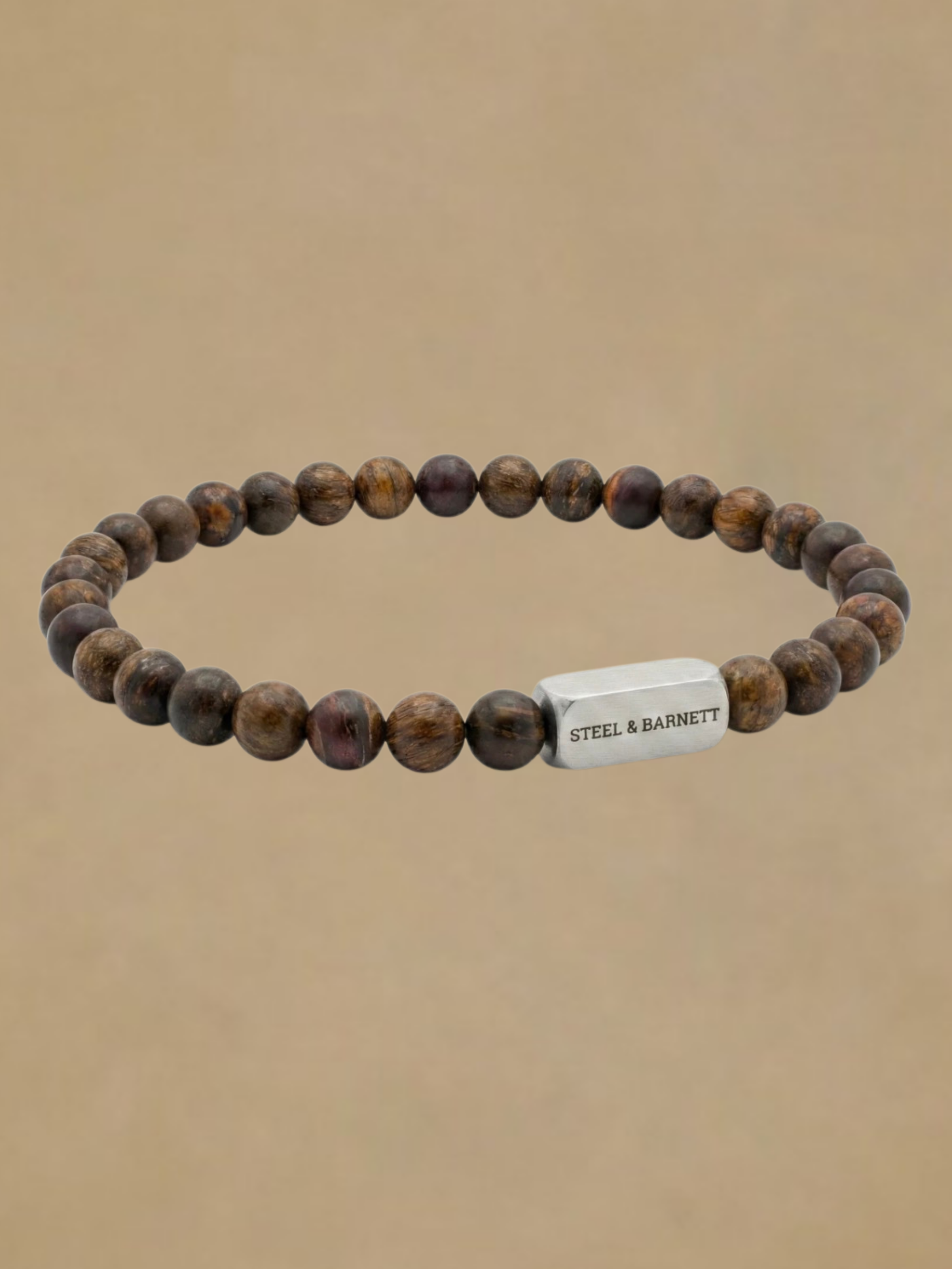 Steel & Barnett Stone Bracelet - Matte Tiger