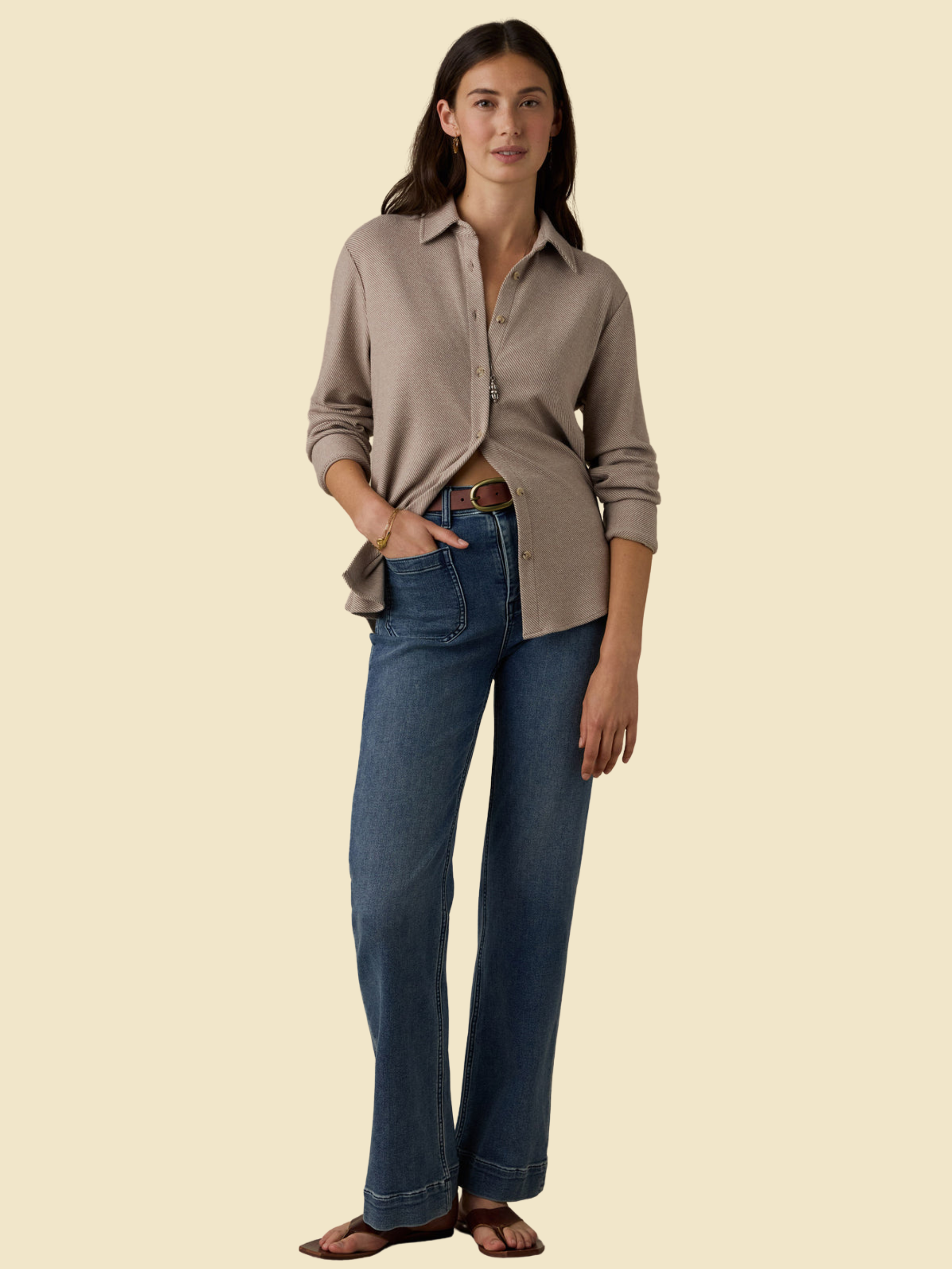 Faherty Legend Shirt - Timber Twill