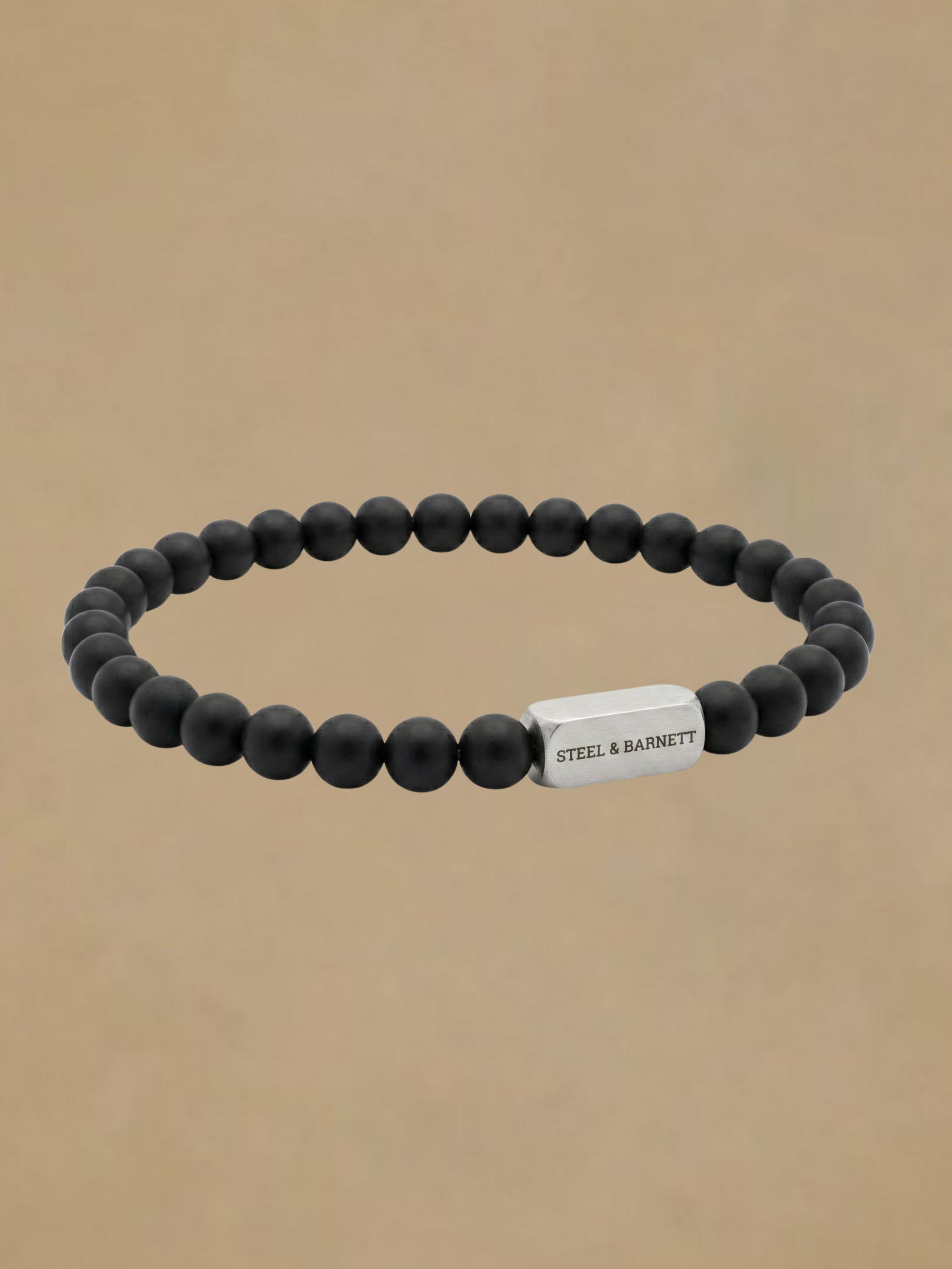 Steel & Barnett Stone Bracelet-Black