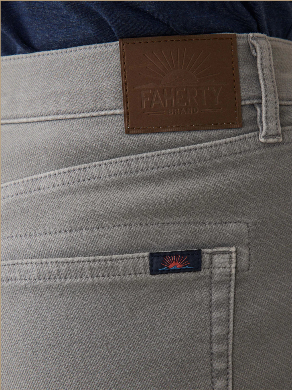 Faherty Stretch Terry 5 Pocket Pant - Iron