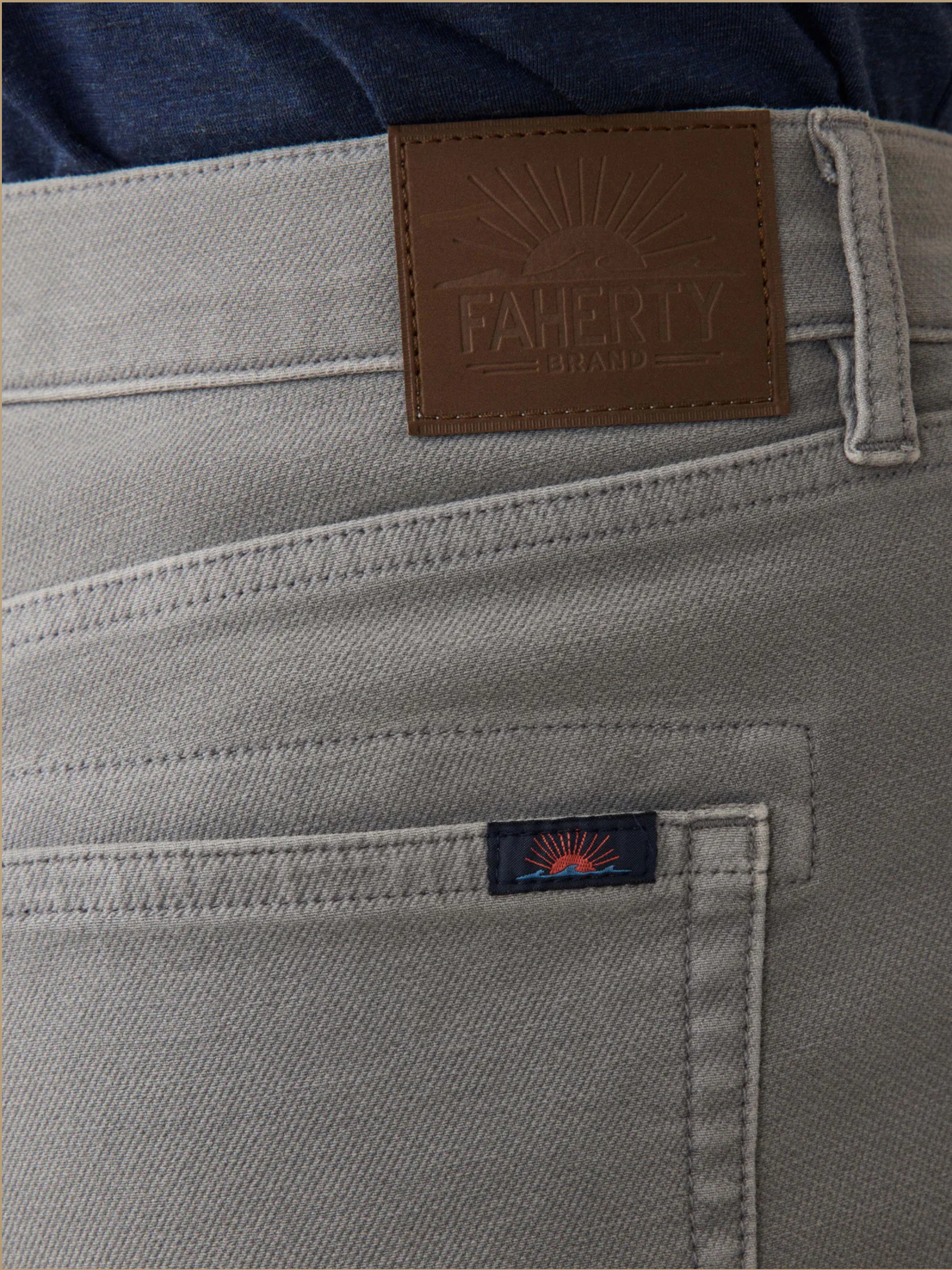 Faherty Stretch Terry 5 Pocket Pant - Iron