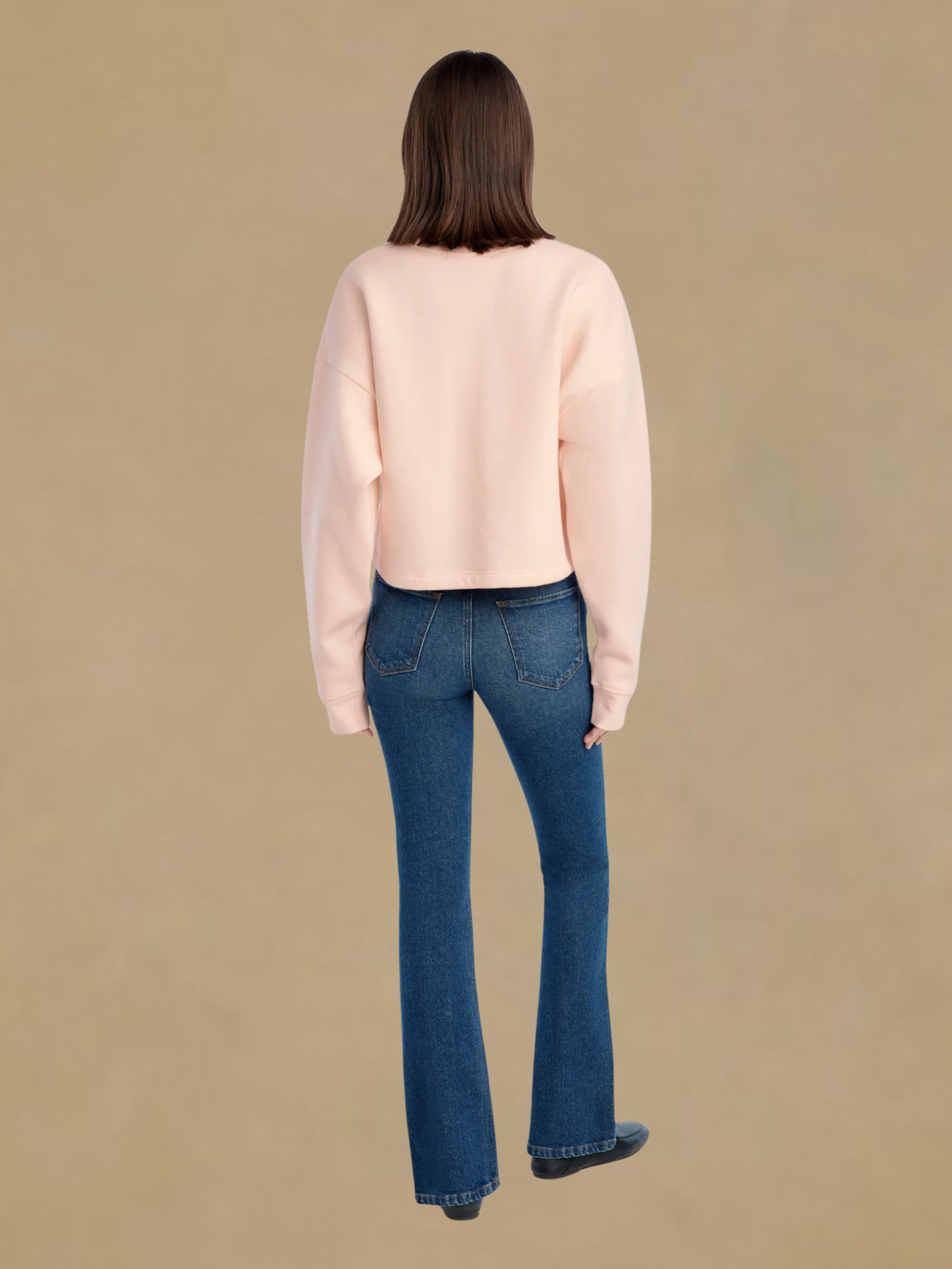 Favorite Daughter Cropped Collegiate Sweatshirt - Pink