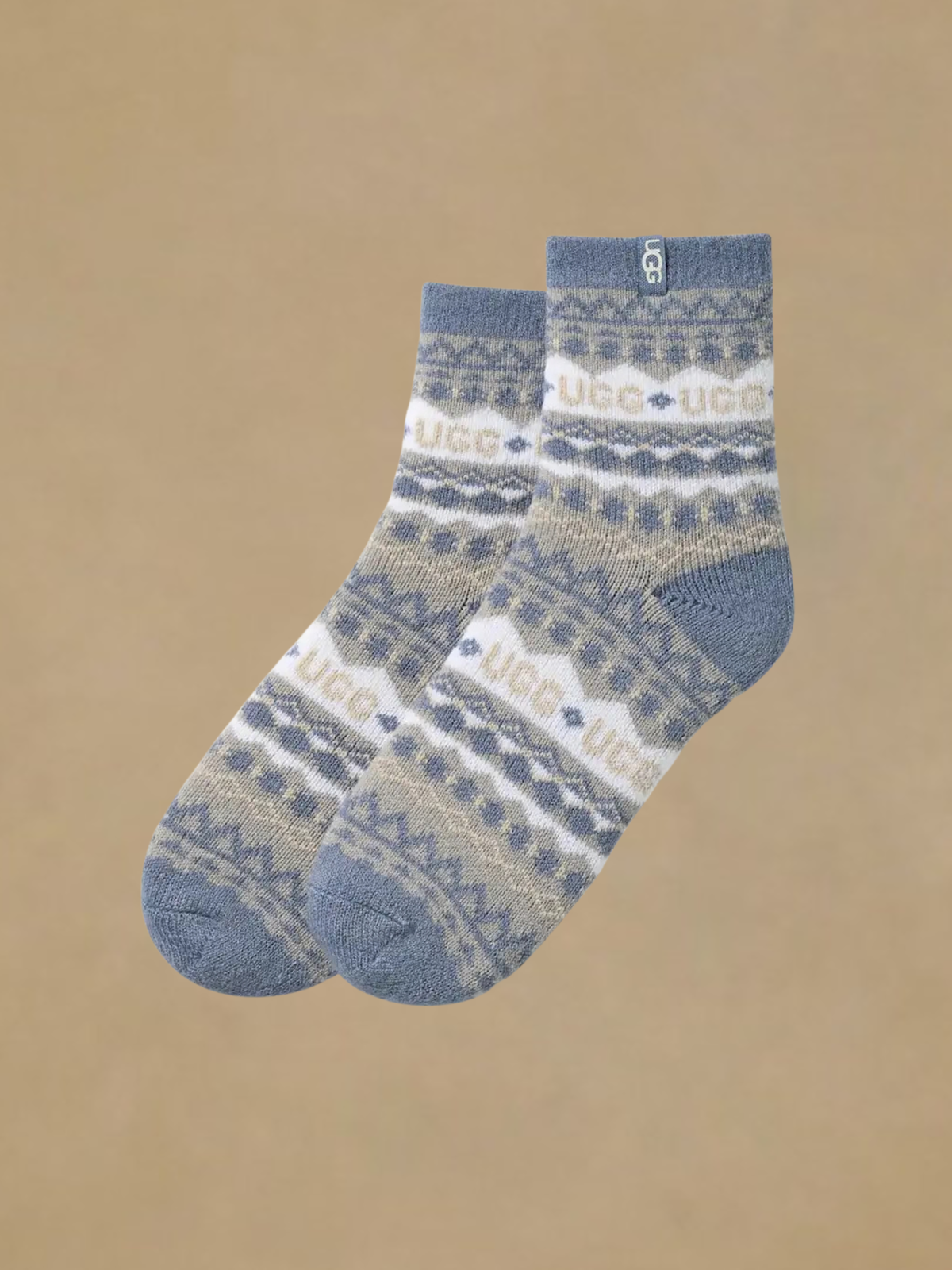 UGG Cressida Cozy Quarter Socks - Grey Heather Multi