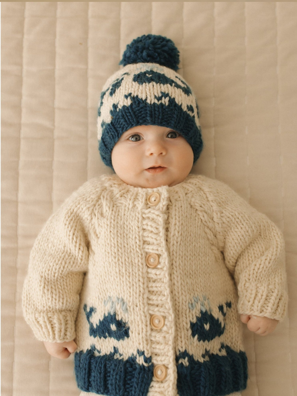 Huggalugs Whale Cardigan Sweater