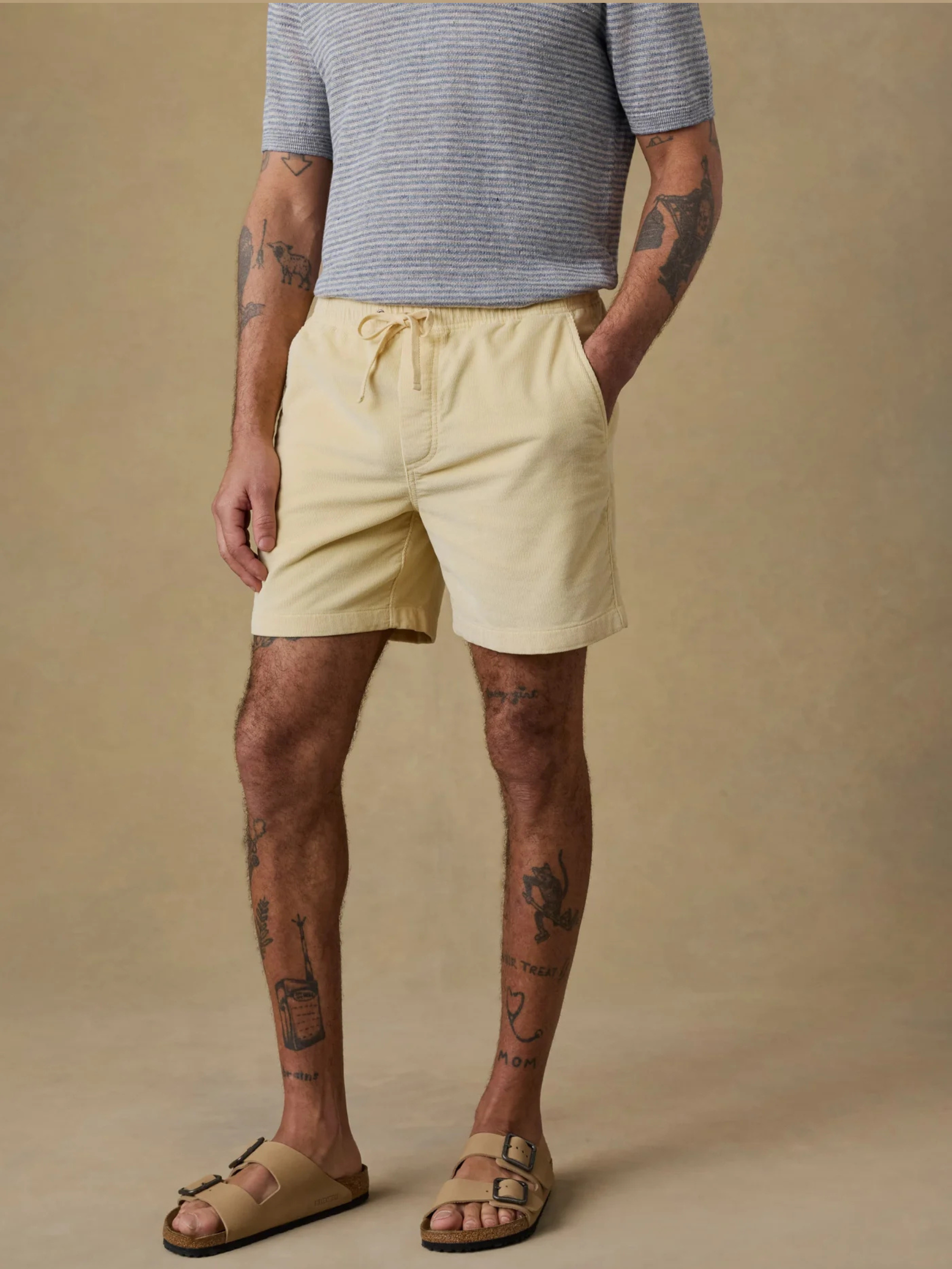 Faherty Essential Corduroy Short- Faded Sun
