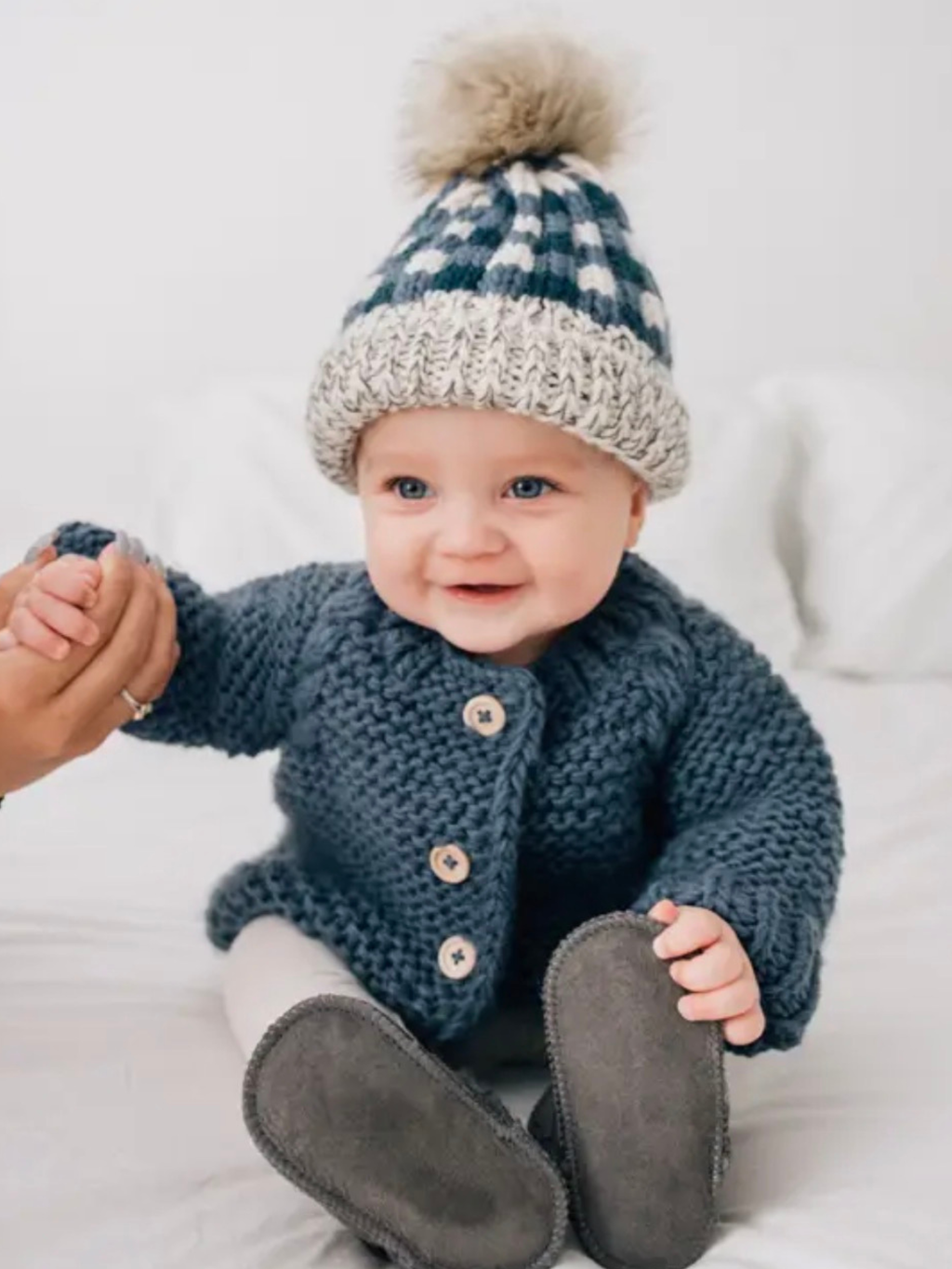 Huggalugs Slate Stitch Cardigan Sweater