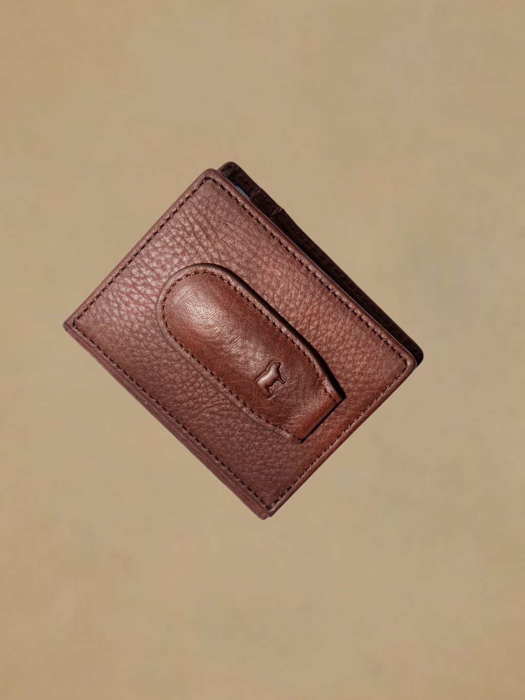 Will Money Clip Front Pocket - Cognac