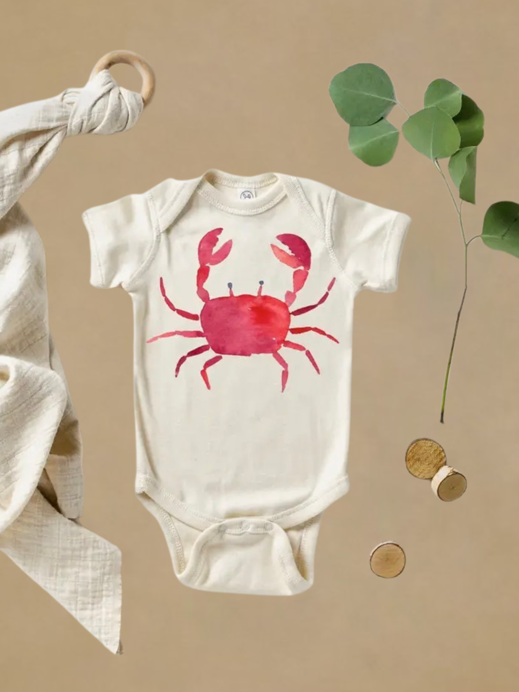 Watercolor Crab Bodysuit