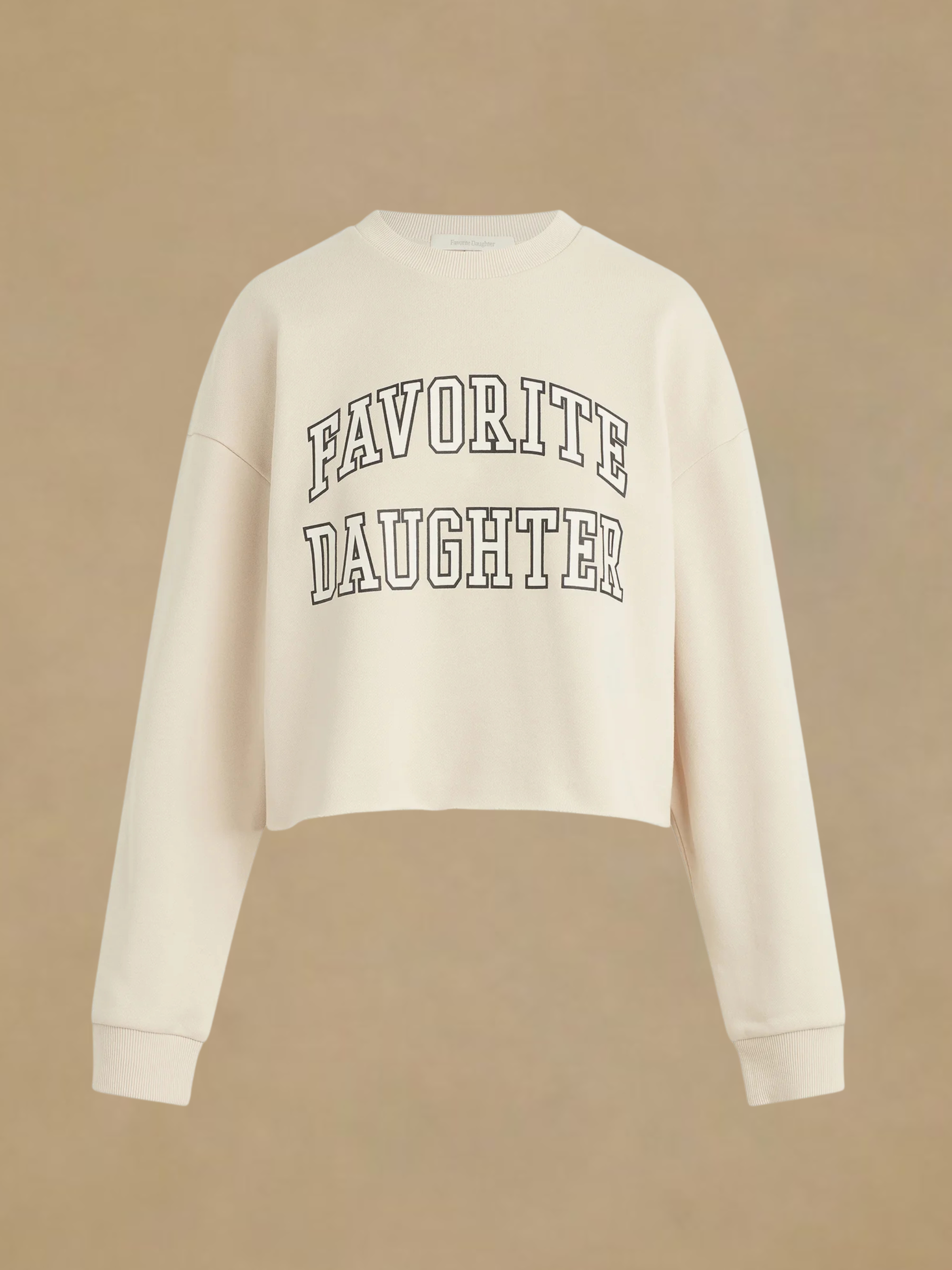 Favorite Daughter Cropped Collegiate Sweatshirt - French Oak