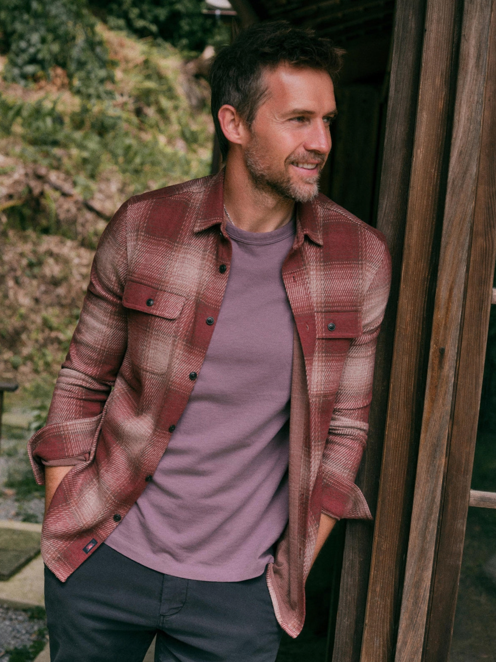 Faherty Legend Shirt- Cedar Ombré Plaid
