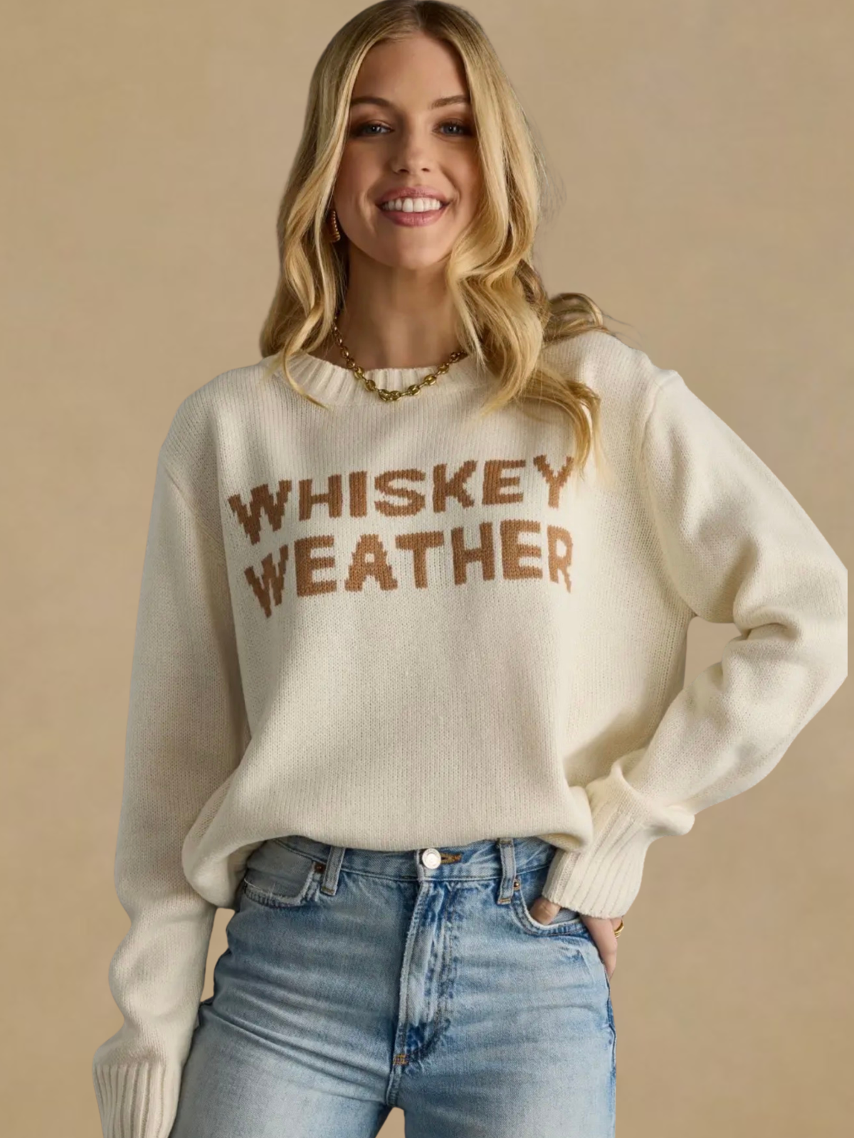 Whiskey Weather Sweater Cream