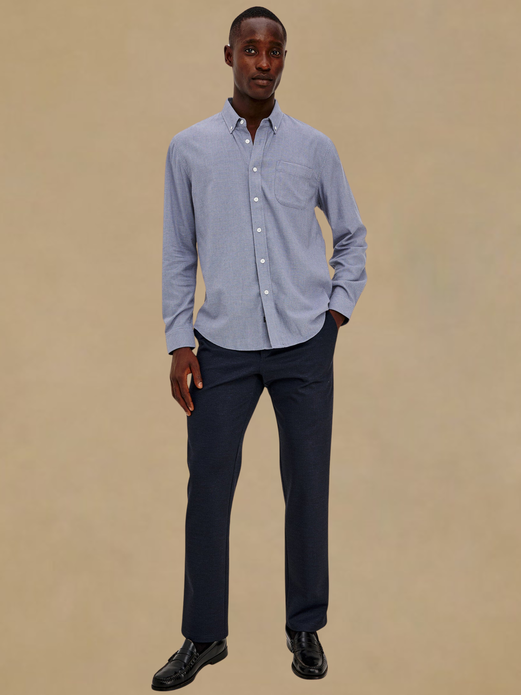 Rails Vance Blue Heather Grid