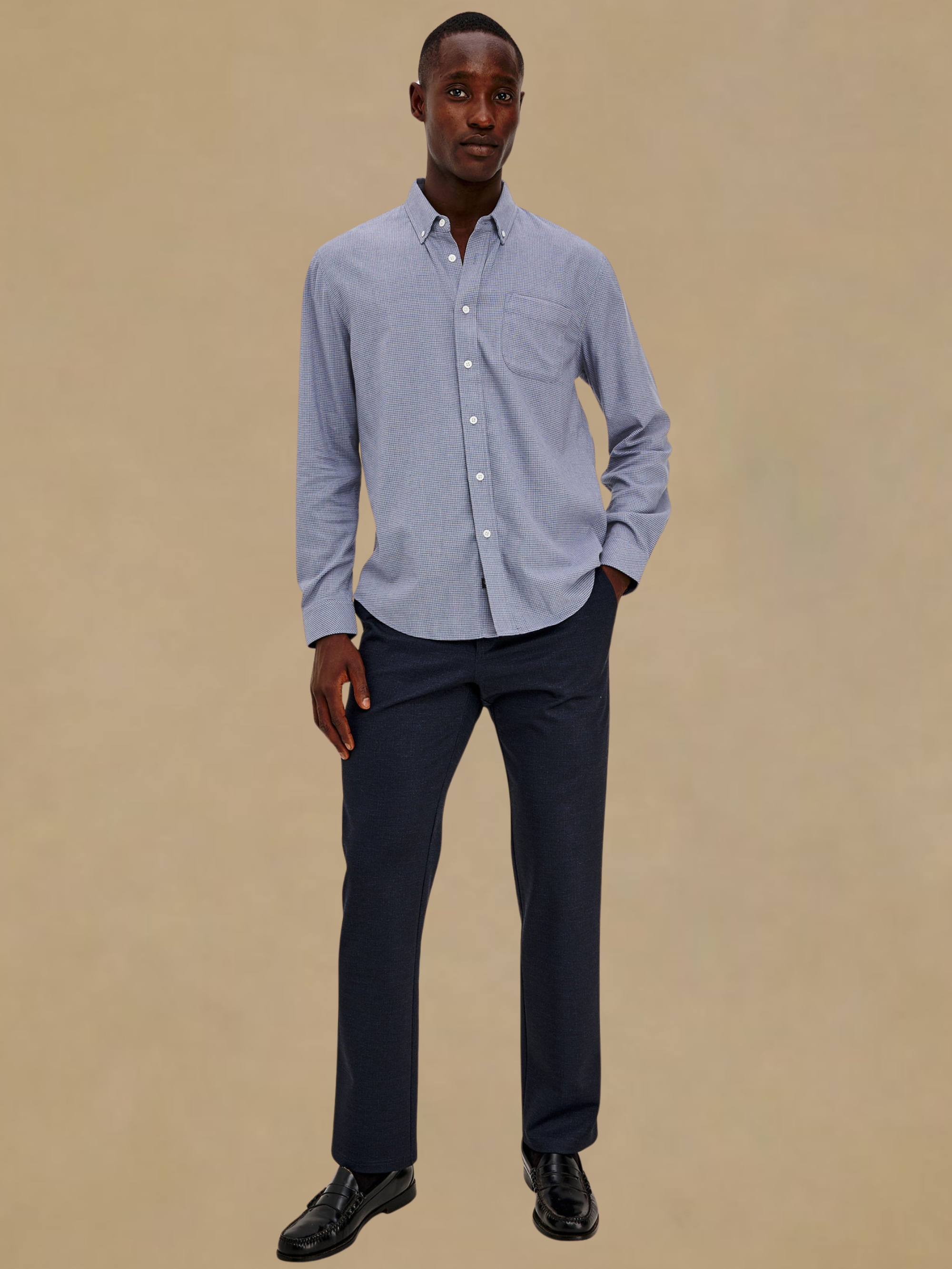 Rails Vance Blue Heather Grid