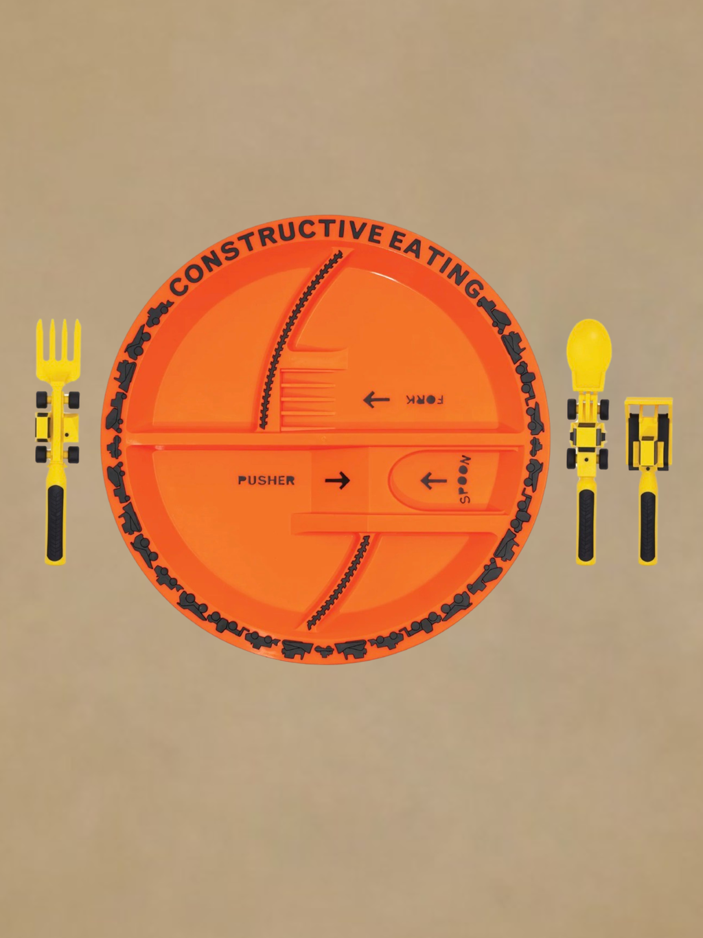 Construction Utensil & Plate Combo