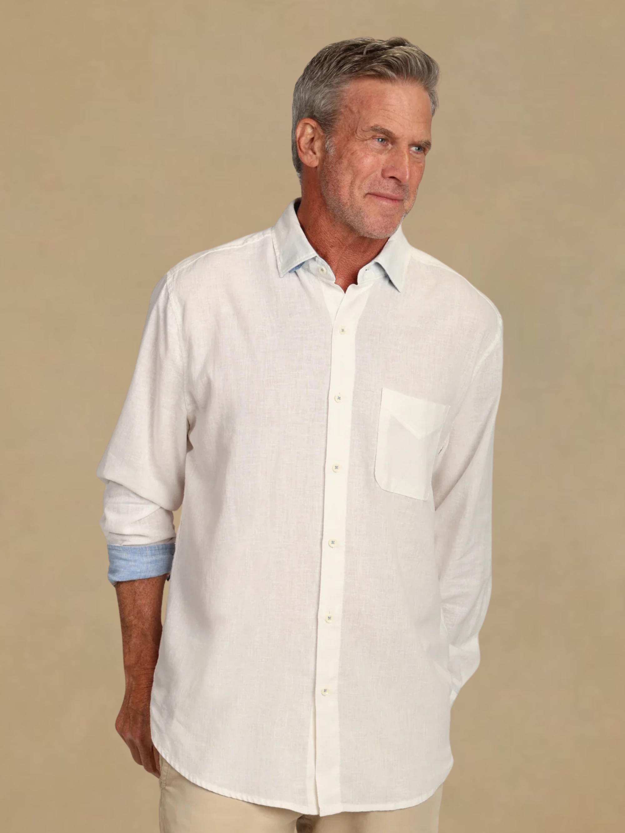 True Grit Melange Linen Shirt