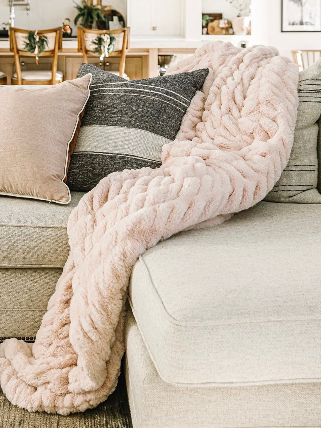 Minky Blanket Blossom Pink 50”x60”